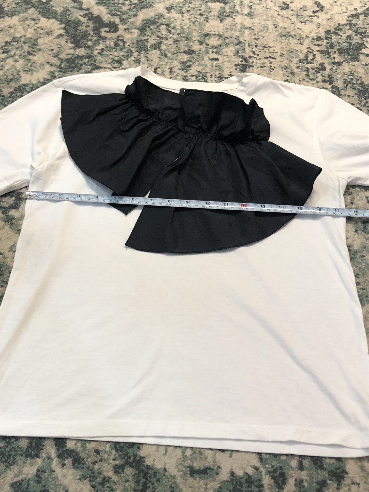 Jil Sander Jil Sander Navy Nylon Ribbon/Ruffle Shirt Size US XS / EU 42 / 0 - 10 Thumbnail