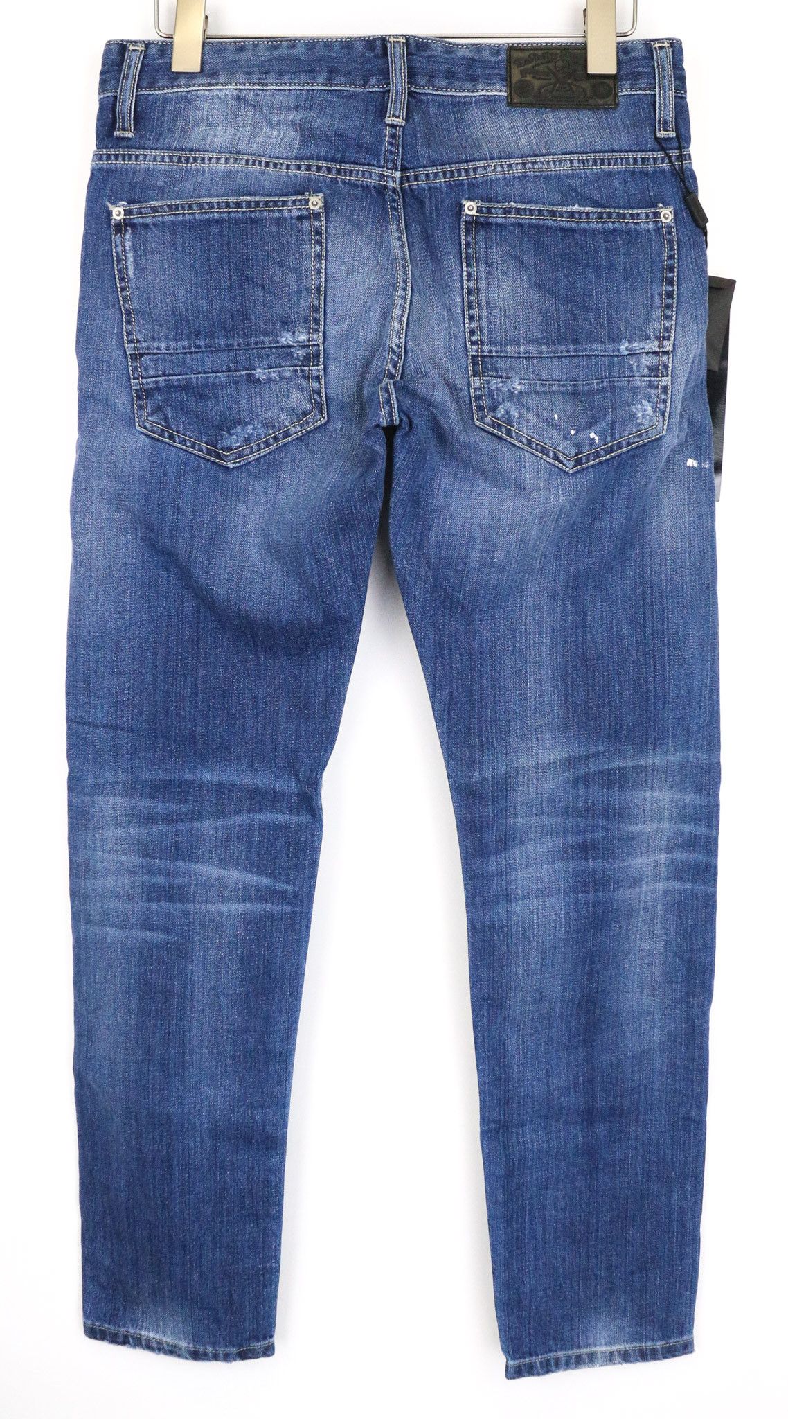 Takeshy Kurosawa W32 Blue Cotton Regular Fit Distressed Jeans 75845 Size US 32 / EU 48 - 2 Thumbnail