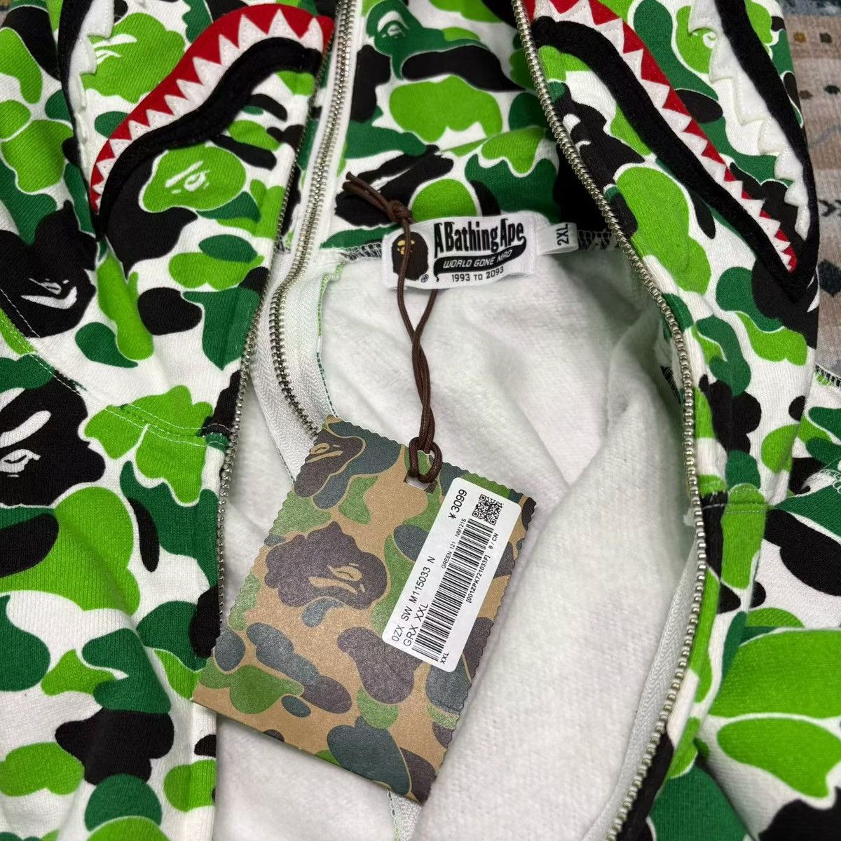 Bape BAPE LIMITED CAMO SHARK FULL ZIP HOODIE Size US XXL / EU 58 / 5 - 6 Thumbnail