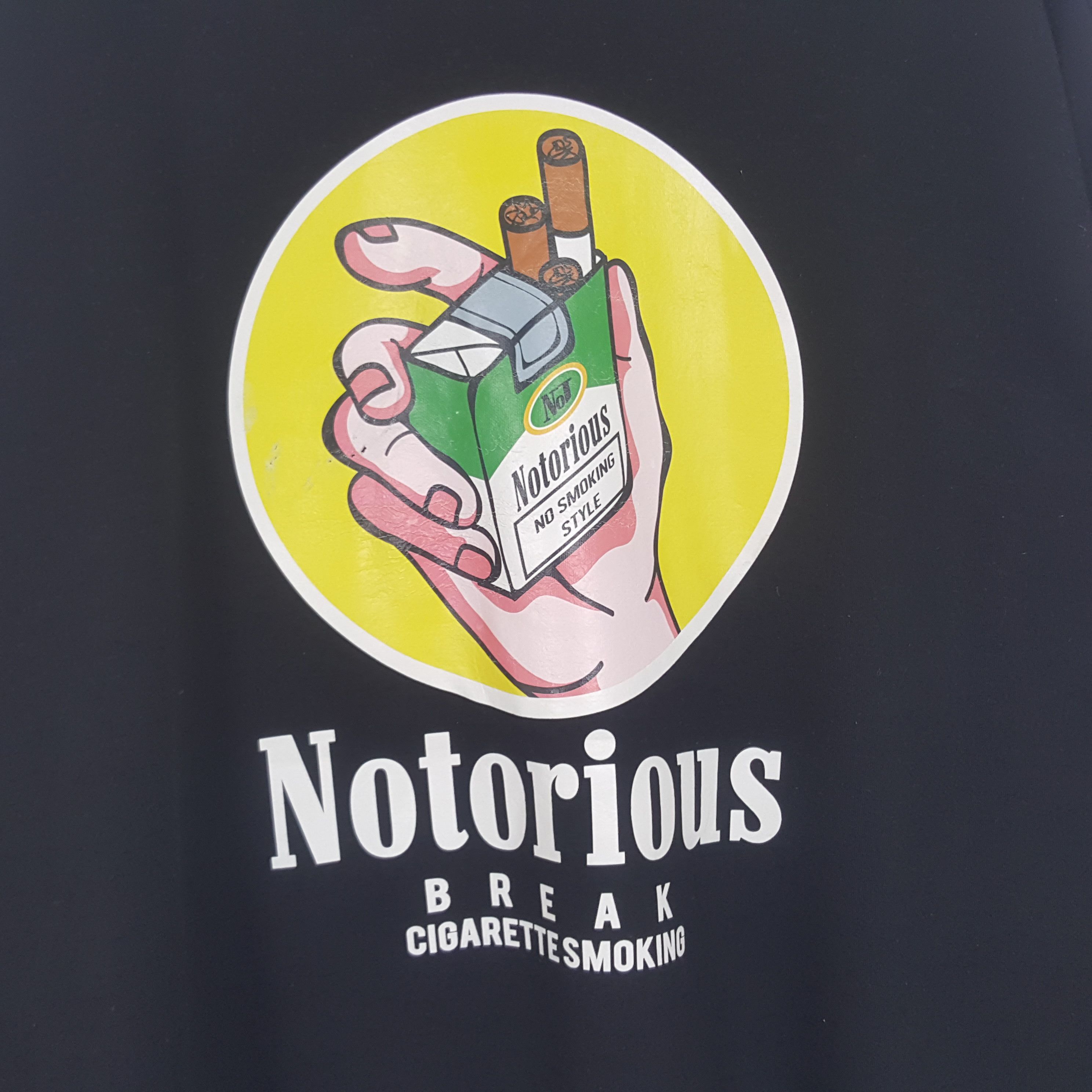 Japanese Brand × Vintage Vintage Notorious Break Cigarette Smoking Art Sweatshirt Size US XXL / EU 58 / 5 - 2 Thumbnail