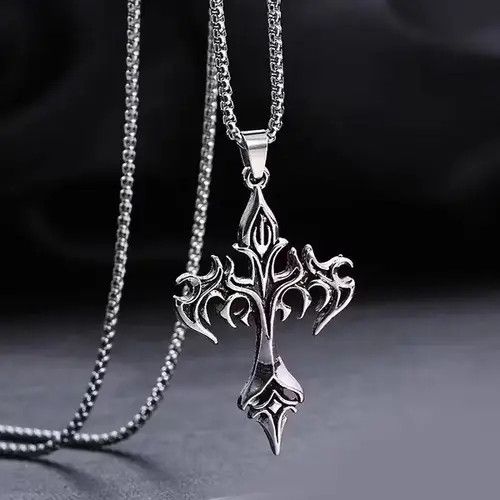 Other Flame Cross Pendant Necklace Size ONE SIZE - 1 Thumbnail