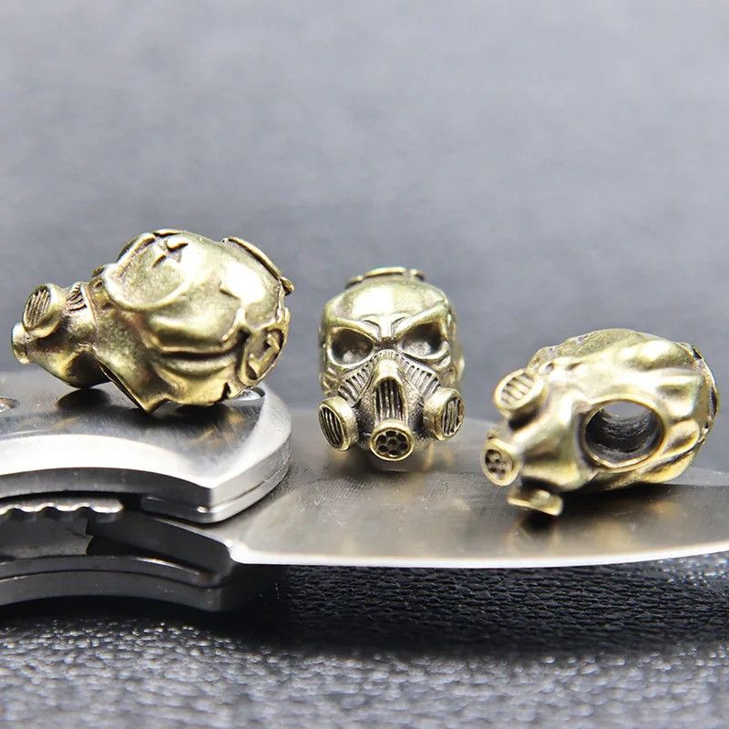 Handmade 3Pcs Biochemical Skull Knife Beads Paracord Bead Zipper Size ONE SIZE - 8 Thumbnail