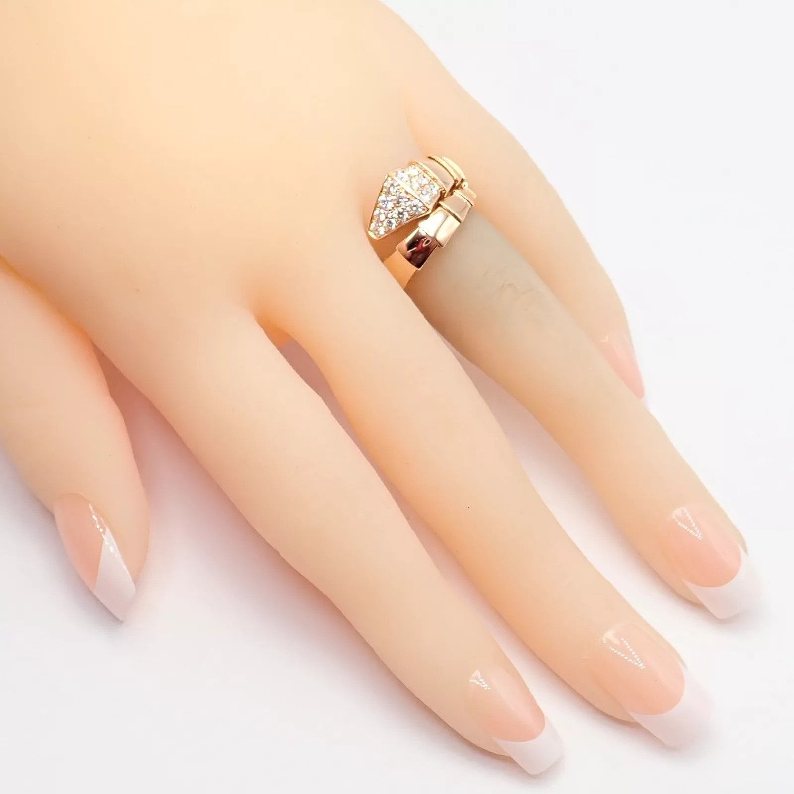 Bvlgari Bulgari Bvlgari Viper 18k Rose Gold Diamond Large Ring Size ONE SIZE - 5 Thumbnail