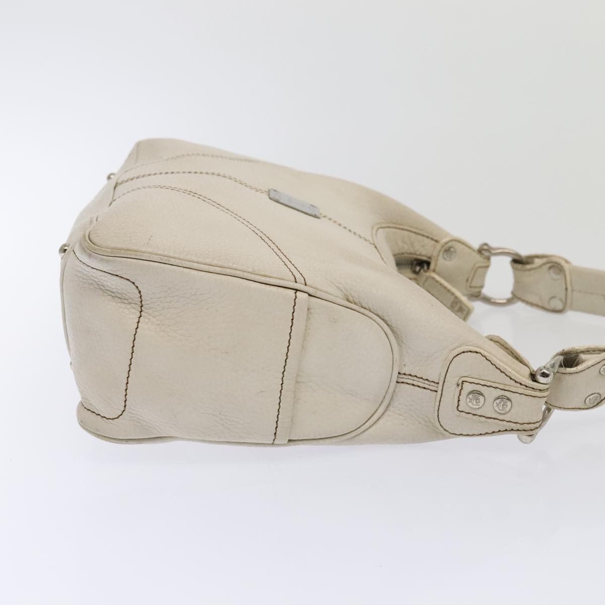 MCM Shoulder Bag Leather White Bags Luggage