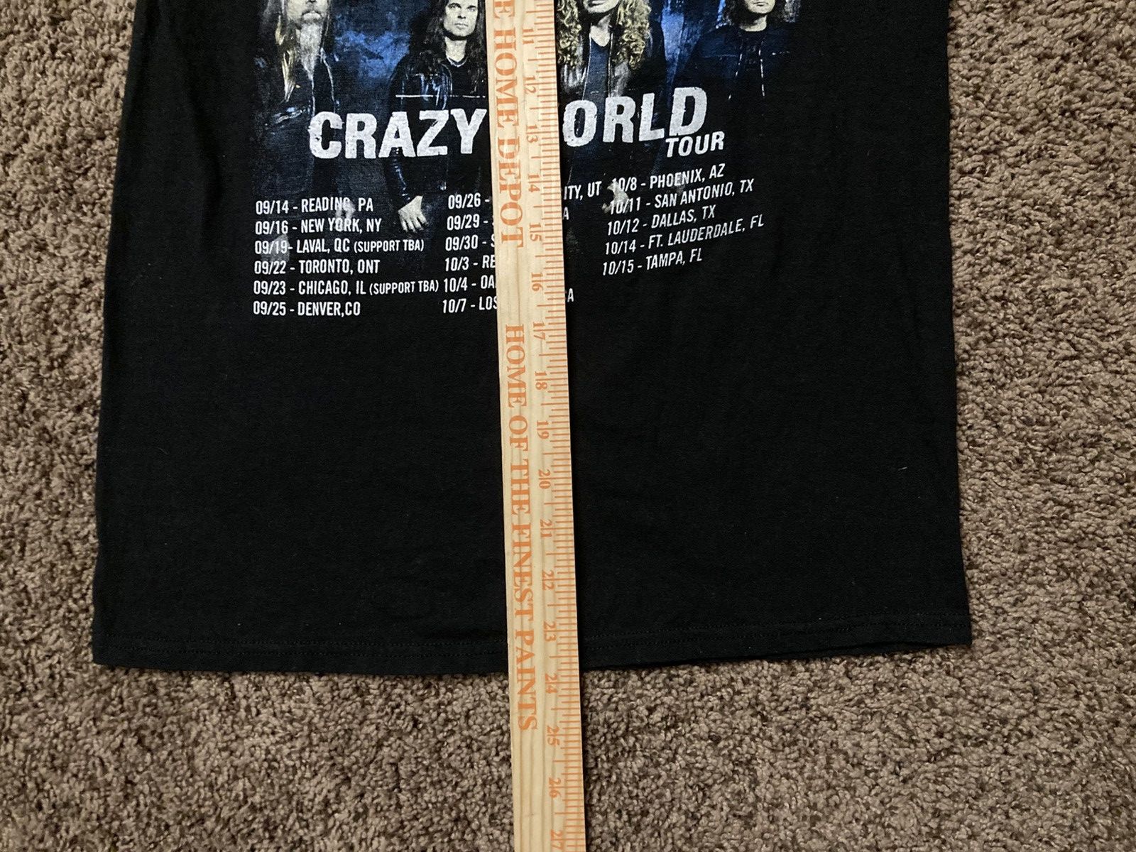 Designer × Vintage Rare Vintage Scorpions Megadeth Crazy World Tour Shirt Size US S / EU 44-46 / 1 - 7 Thumbnail