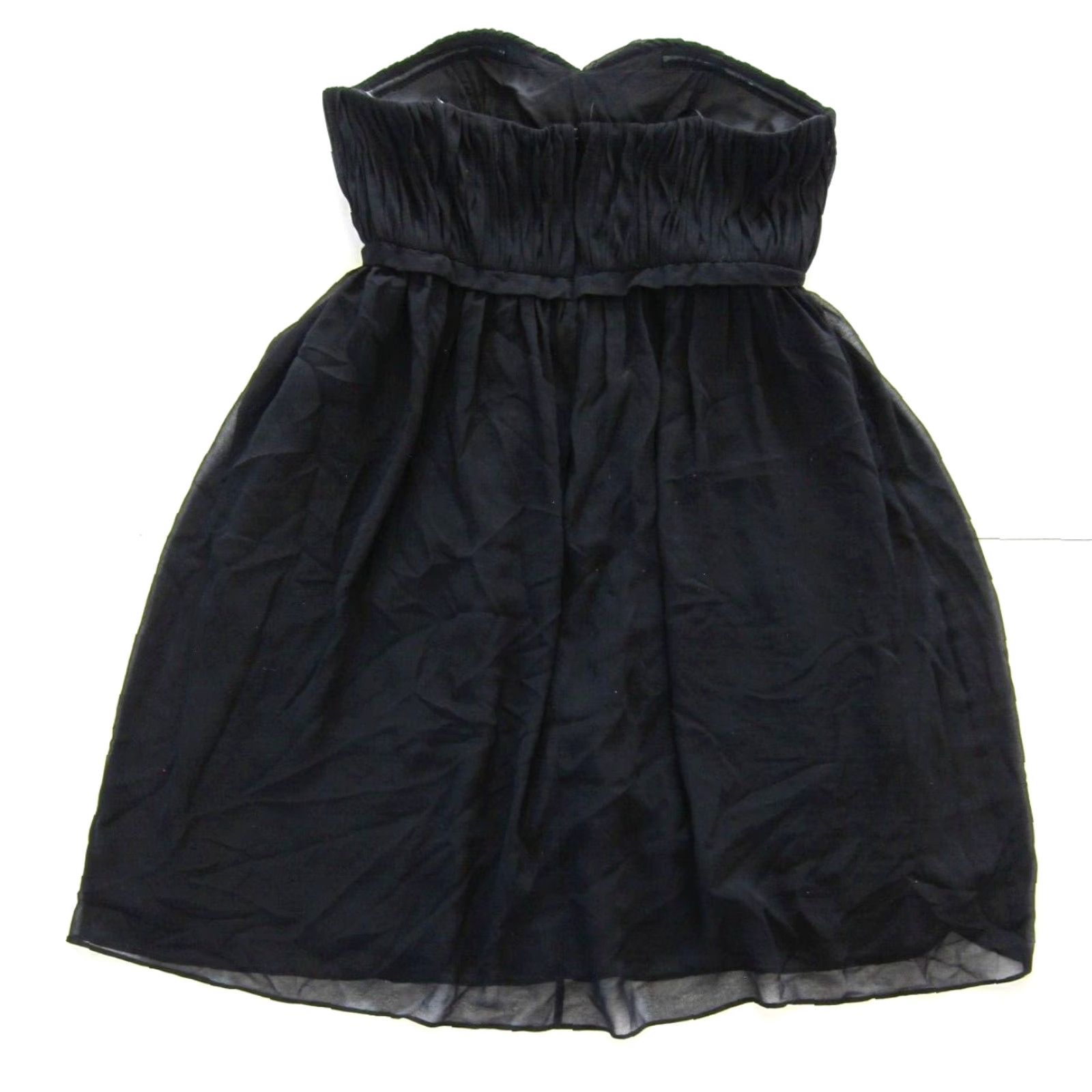 Donna Morgan Donna Morgan Black Chiffon Ruched Strapless Party Prom Cocktail Dress 10 Size L / US 10 / IT 46 - 2 Thumbnail