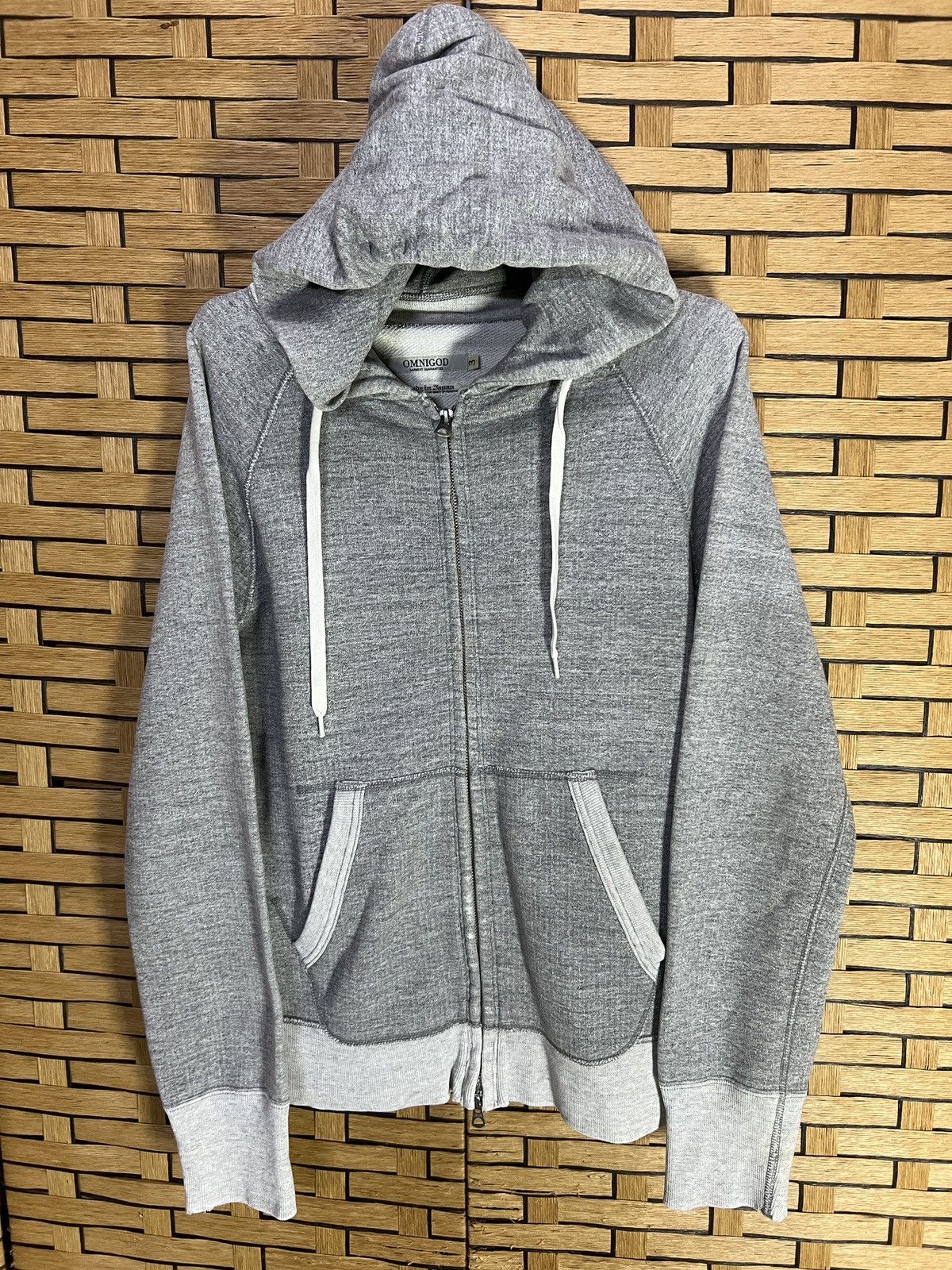 image of Omnigod Zipper Hoodie in Grey, Men's (Size Medium)