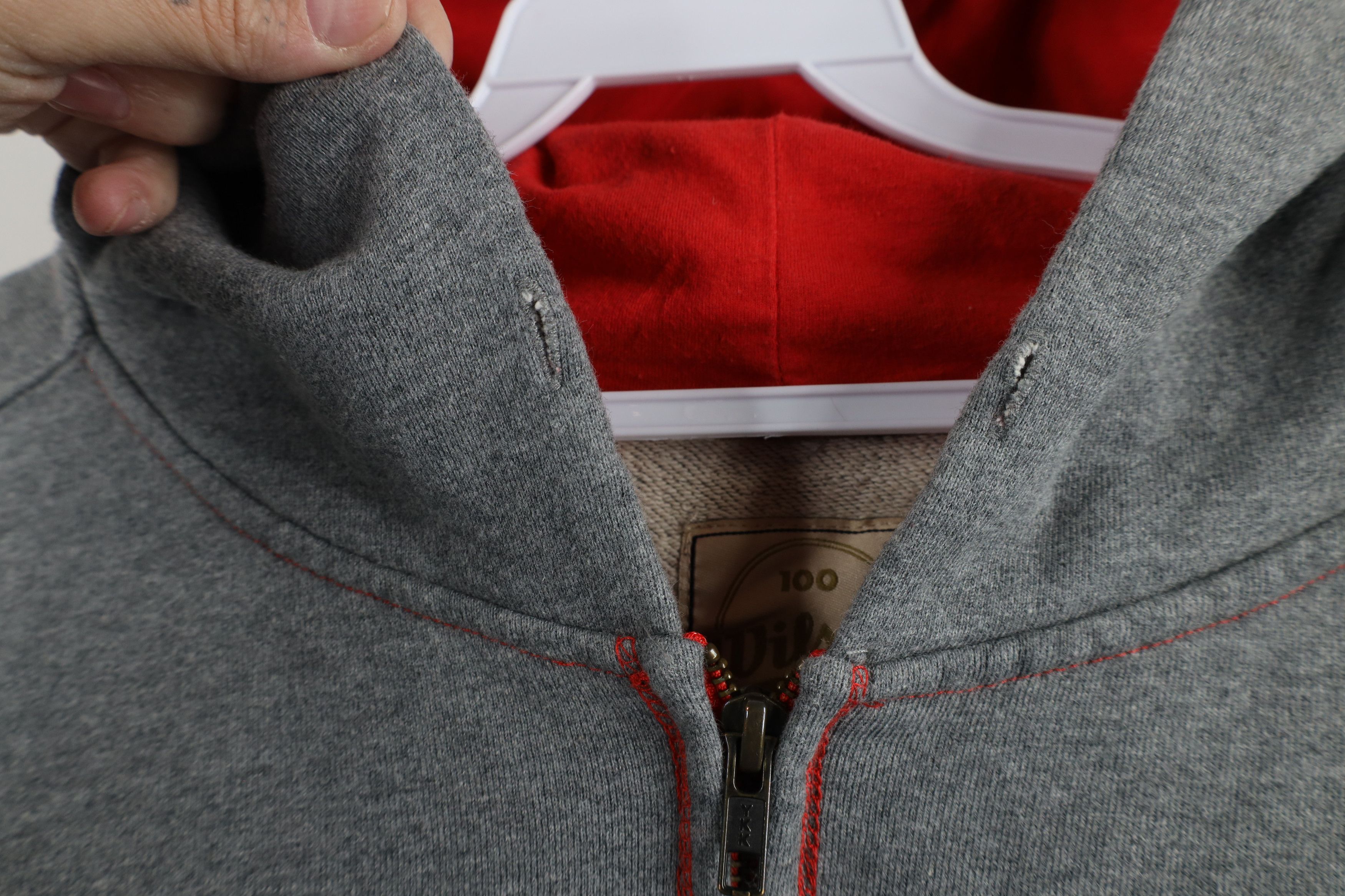 Vintage Vintage Y2K Wilson Chain Stitch Heavyweight Hoodie Gray Size US XL / EU 56 / 4 - 9 Thumbnail