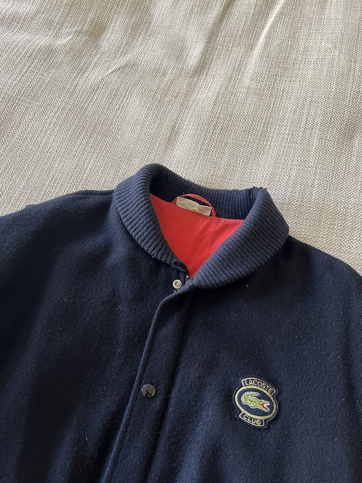 Lacoste × Vintage Vintage 80s 💥 Lacoste Jacket Wool Varsity Bomber Size US XL / EU 56 / 4 - 9 Thumbnail