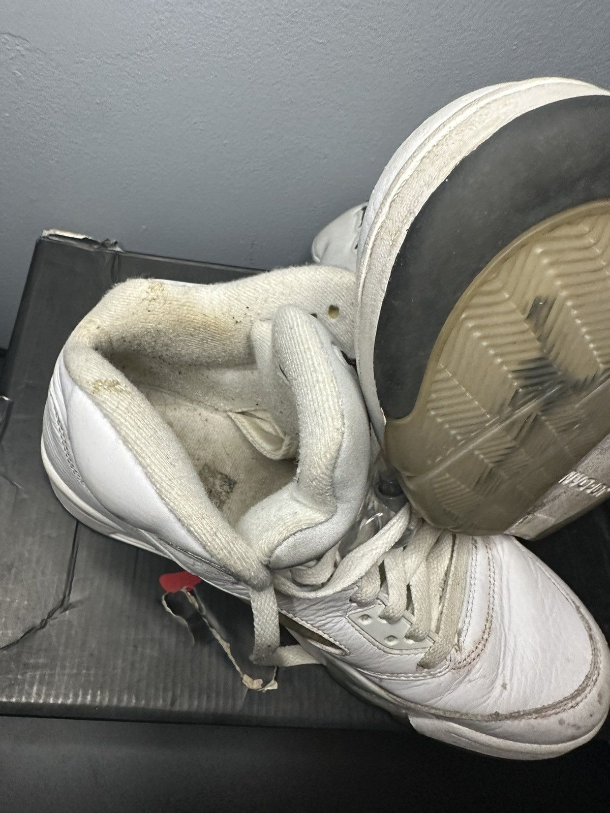 Jordan Brand × Nike Jordan 5 White Metallic Size US 8.5 / EU 41-42 - 3 Thumbnail