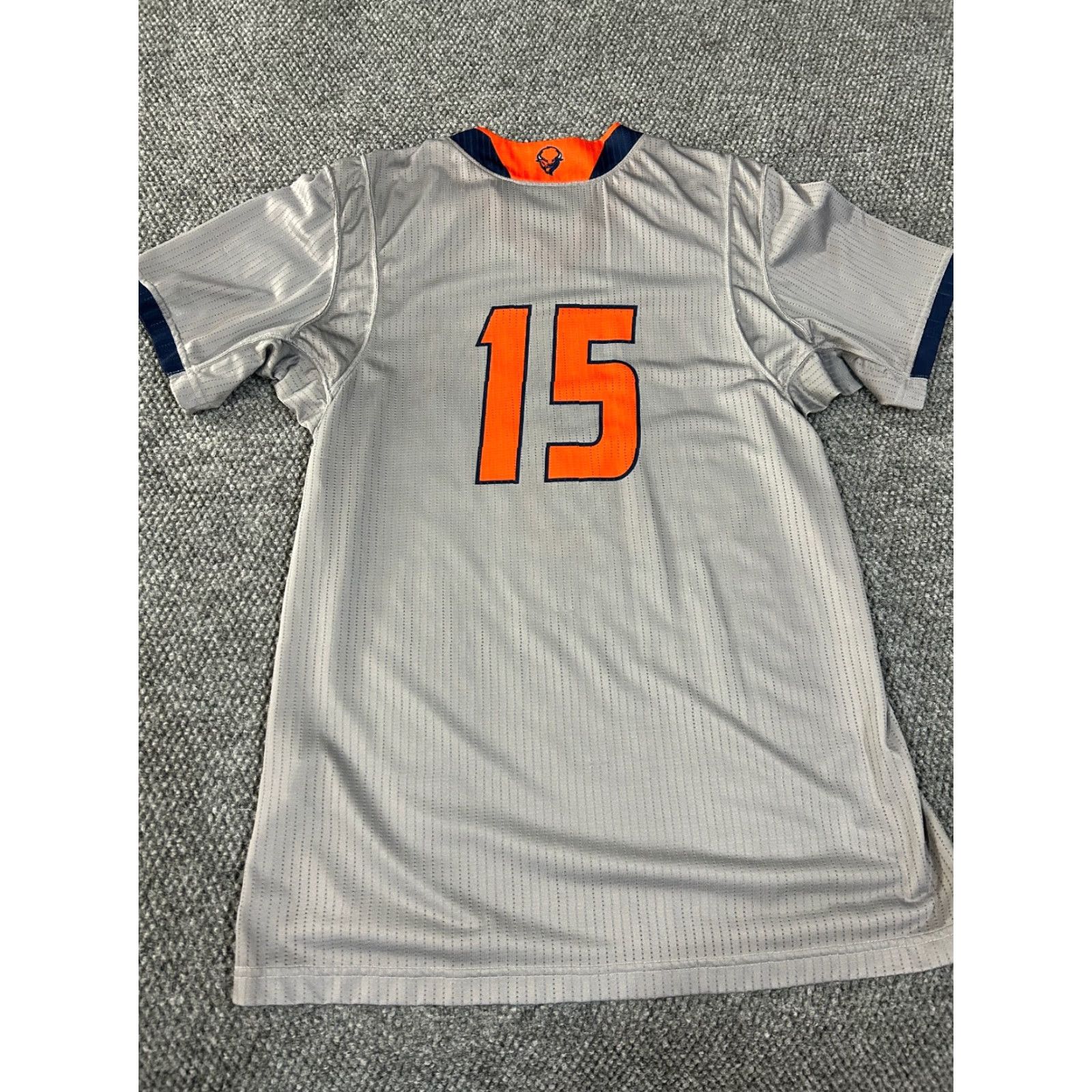 Adidas Adidas jersey Mens XL gray orange navy Bucknell NCAA sports stretch shirt Pullover Crew Neck Short Sleeve Size US XL / EU 56 / 4 - 7 Thumbnail