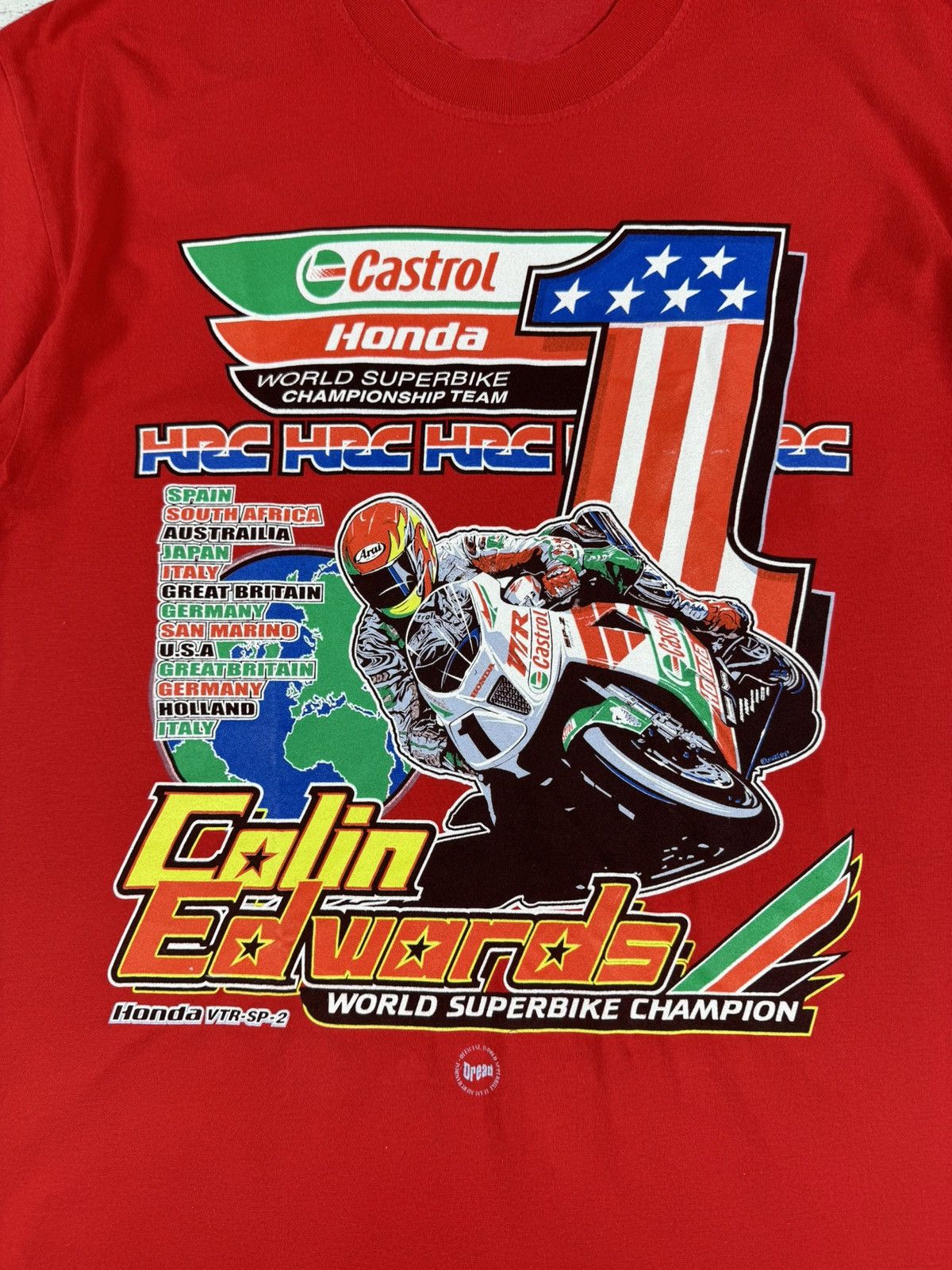 Other Colin Edwards Honda Bike 2001 HRC Formula 1 T Shirt Tee Size US M / EU 48-50 / 2 - 8 Thumbnail