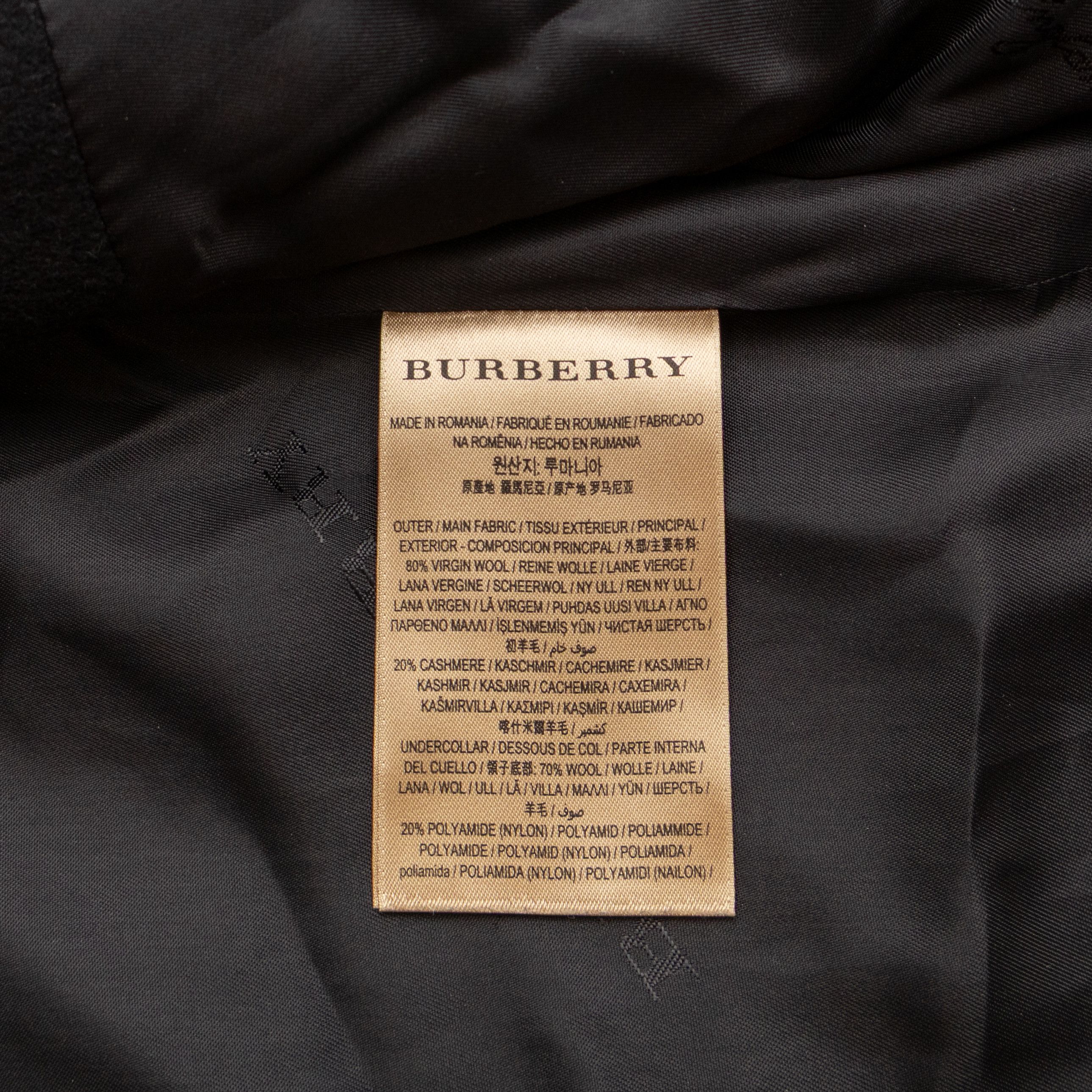 Burberry Burberry London Black Wool Cashmere Overcoat Mens Size 52 Size US L / EU 52-54 / 3 - 9 Thumbnail