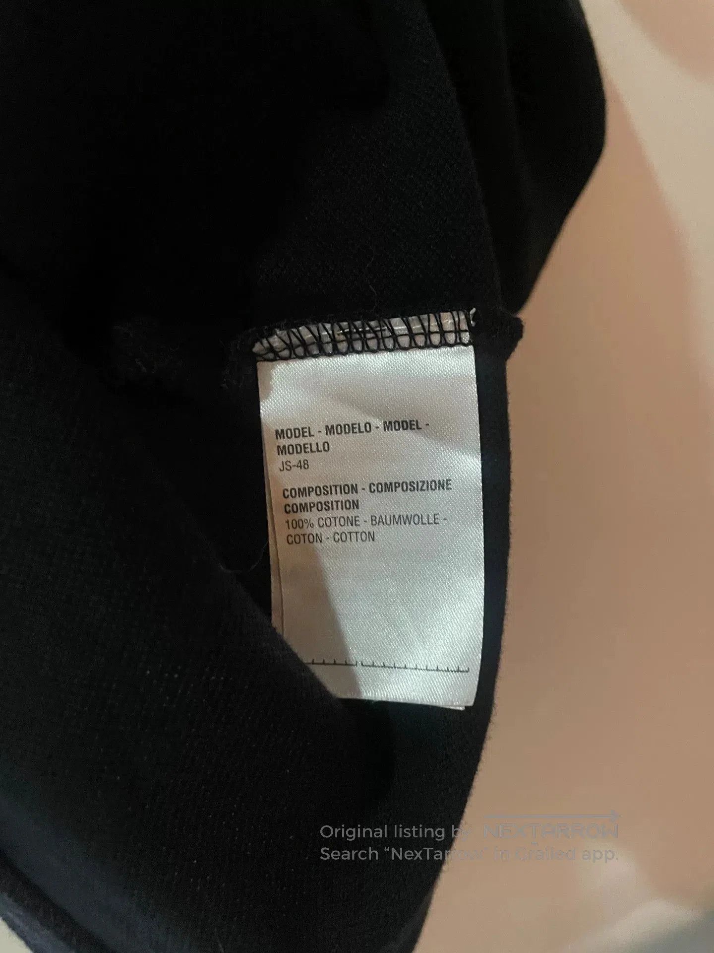 Random Identities oversized black polo shirt with unique design. Size M / US 6-8 / IT 42-44 - 4 Thumbnail