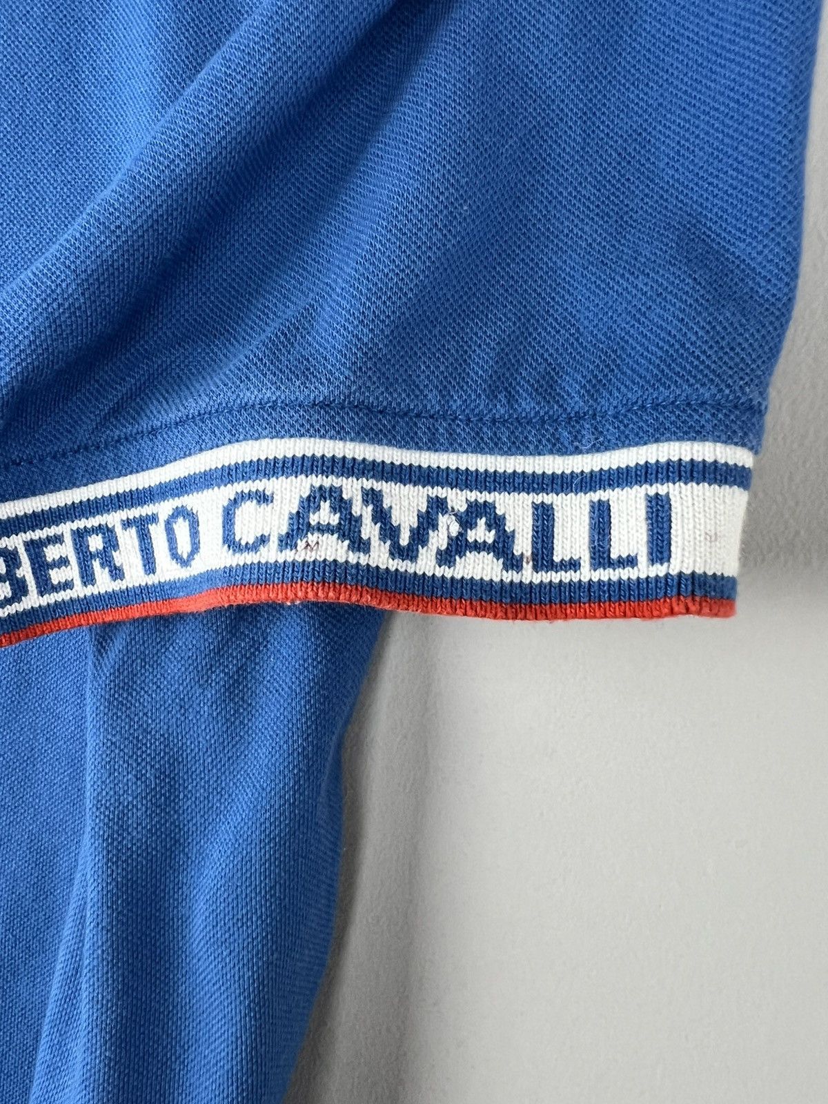 Designer × Roberto Cavalli Roberto Cavalli Blue Polo Shirt sleeve logos Size US L / EU 52-54 / 3 - 8 Thumbnail