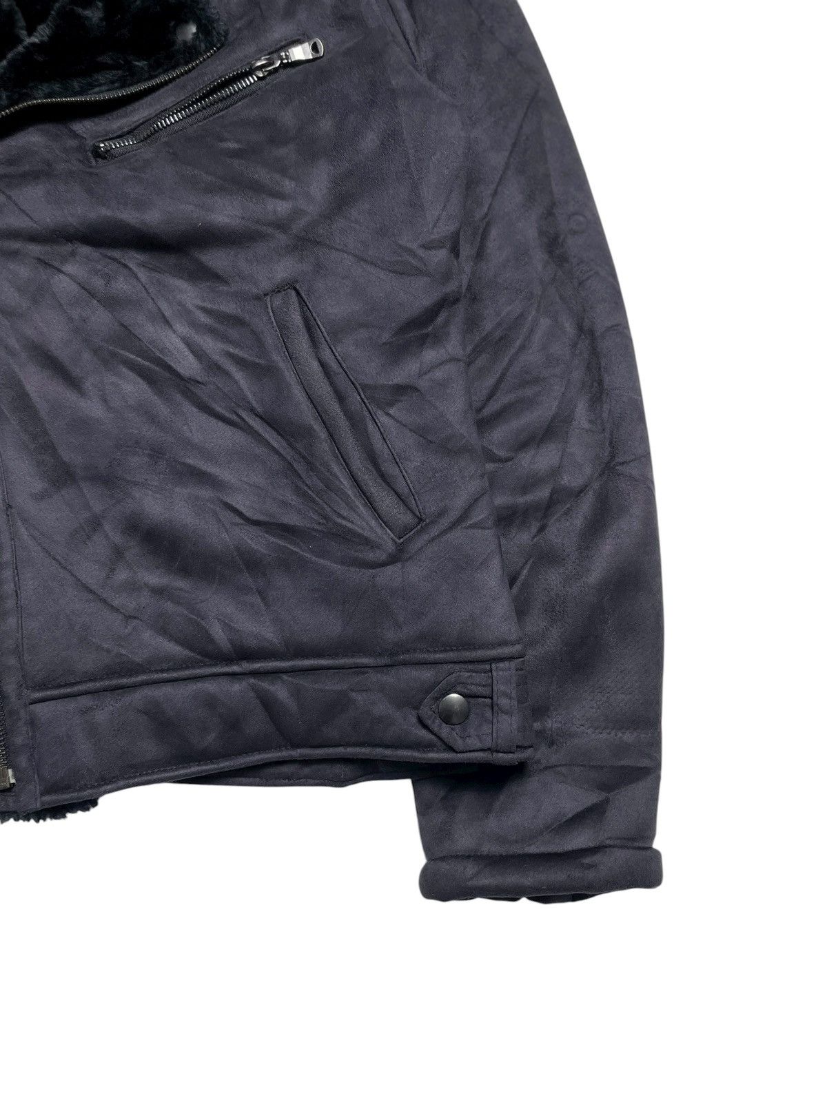If Six Was Nine 2000’s Semantic Design - Asymmetrical Bikers Velvet Jacket Size US M / EU 48-50 / 2 - 4 Thumbnail