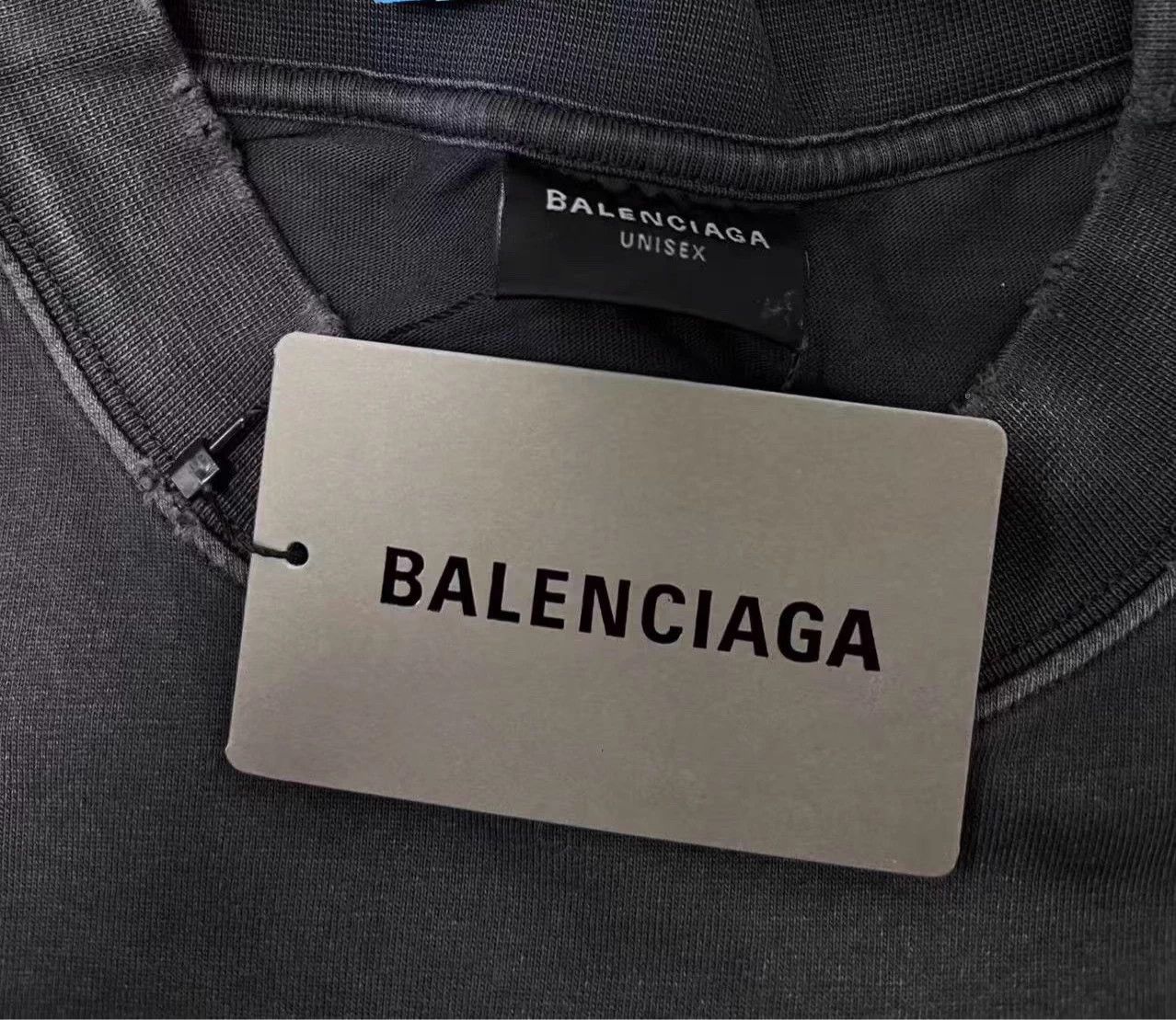 Balenciaga Balenciaga Tape Logo Print Oversize SS Deep Gray M/L Size US L / EU 52-54 / 3 - 5 Thumbnail