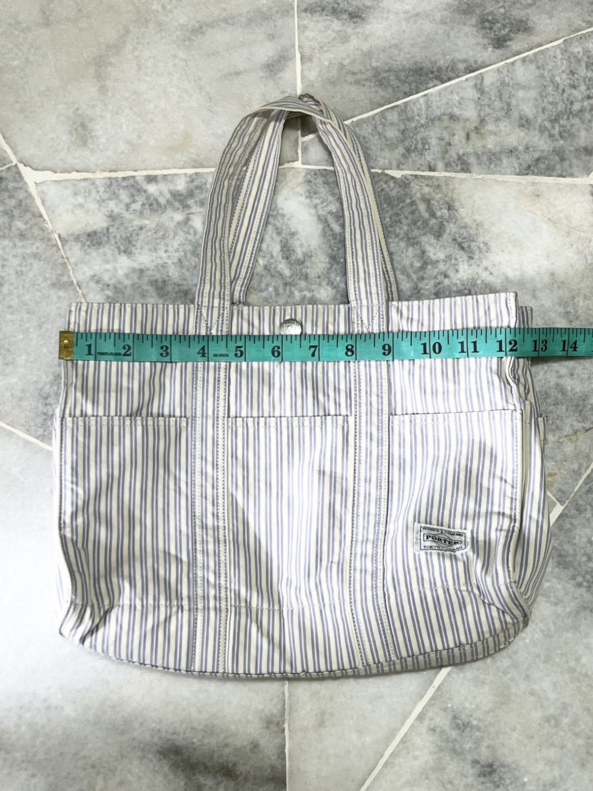 Porter Porter Yoshida Striped Canvas Tote Bag Japan Size ONE SIZE - 15 Thumbnail