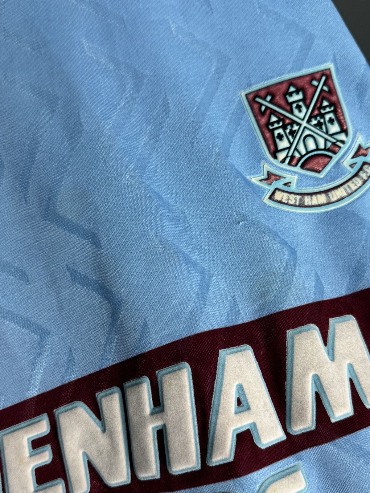 PONY West Ham United 93/95 Away Football Jersey Size US XL / EU 56 / 4 - 5 Thumbnail