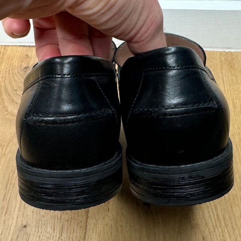 Cole Haan NEW Cole Haan Stassi Chain Loafer Slip On Shoe Black Leather Size US 6.5 / IT 36.5 - 5 Thumbnail