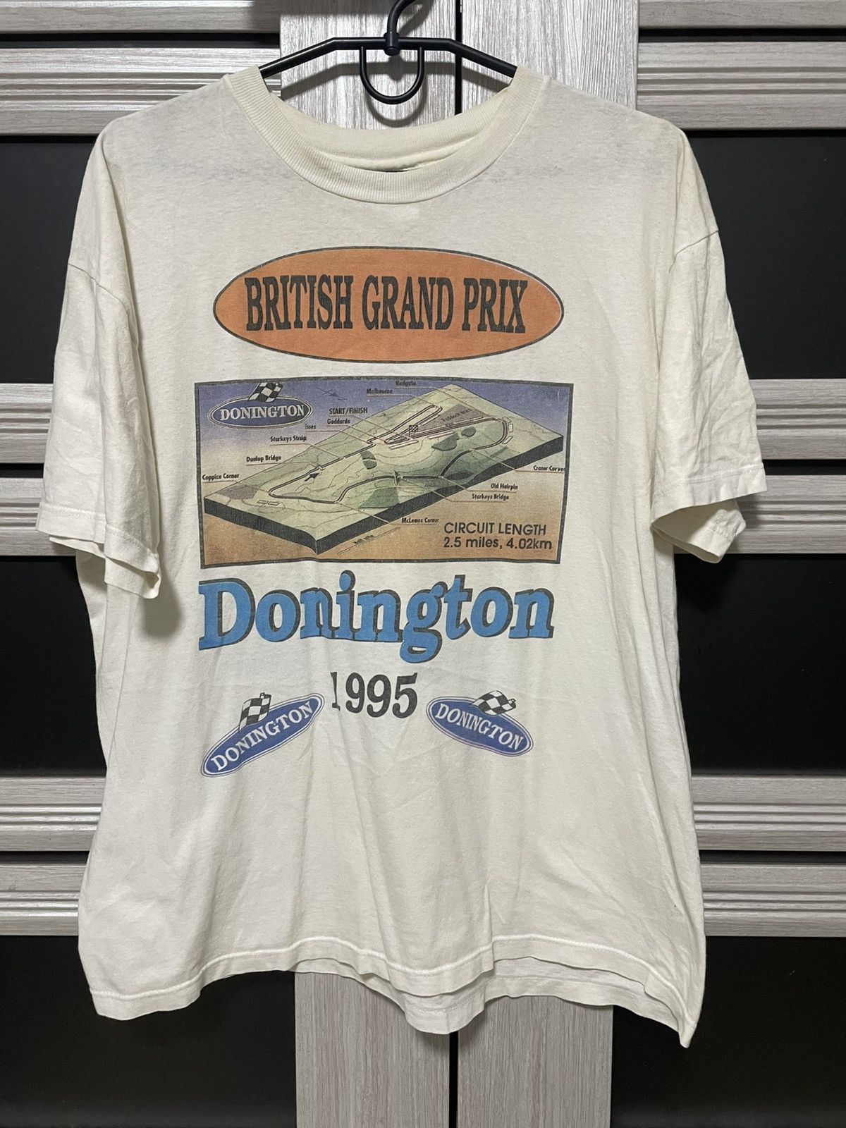 Vintage Archive Vintage 1995 British Grand Prix Donington T Shirt Size US XL / EU 56 / 4 - 1 Thumbnail