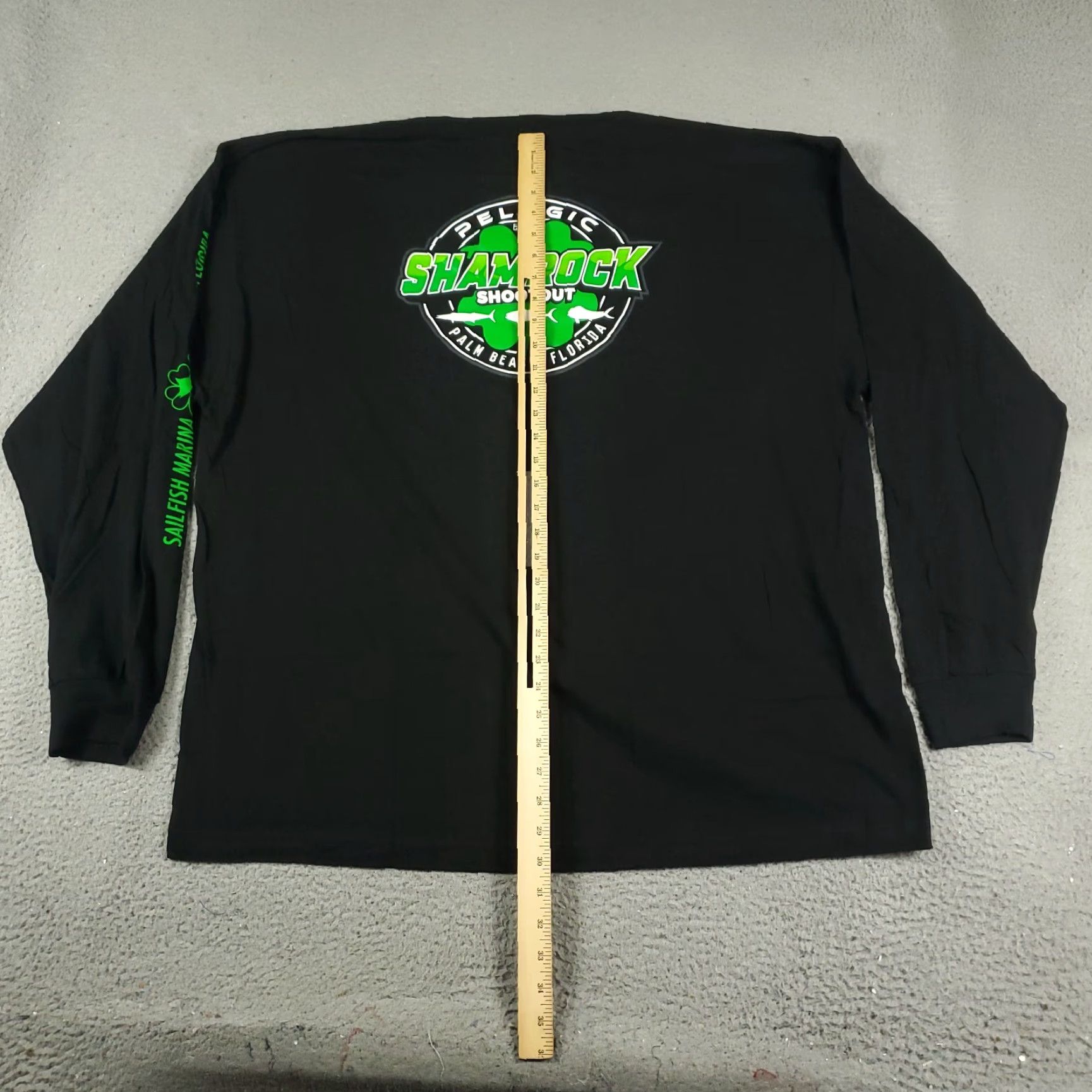 Vintage Pelagic T Shirt Mens Size 2XL Black Palm Beach Shamrock Graphic Long Sleeve Shirt Mens Classic Modern Sports American Size US XXL / EU 58 / 5 - 6 Thumbnail