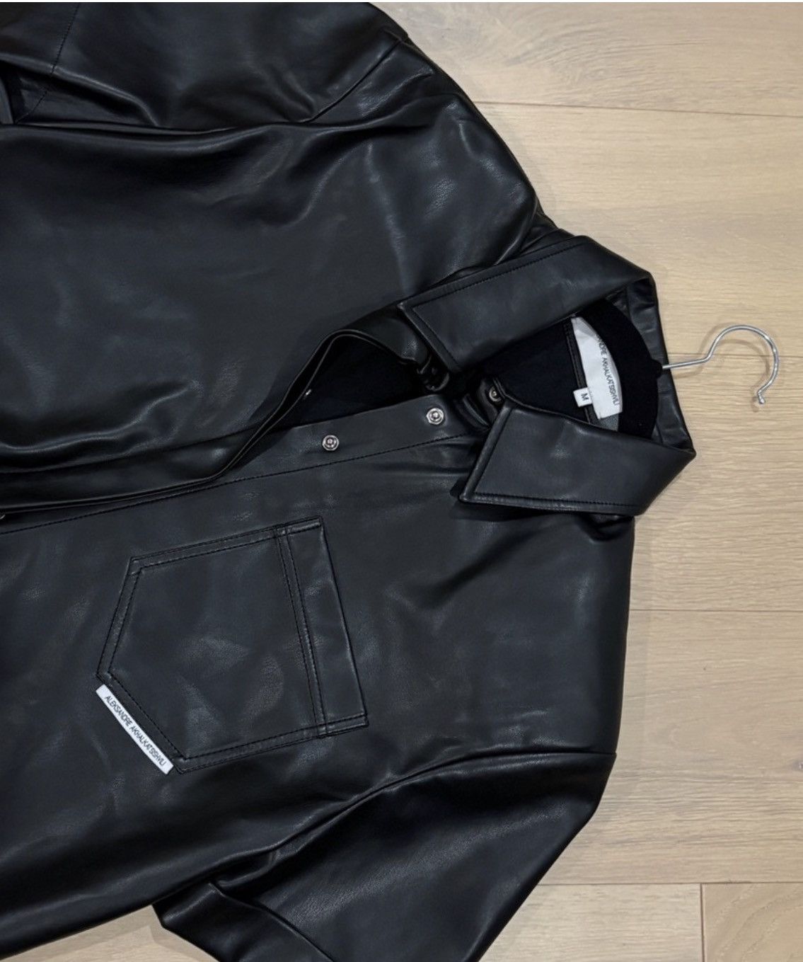 Alexandre Plokhov Aleksandre Akhalkatsishvili Black Vegan Leather Shirt Size US M / EU 48-50 / 2 - 7 Thumbnail