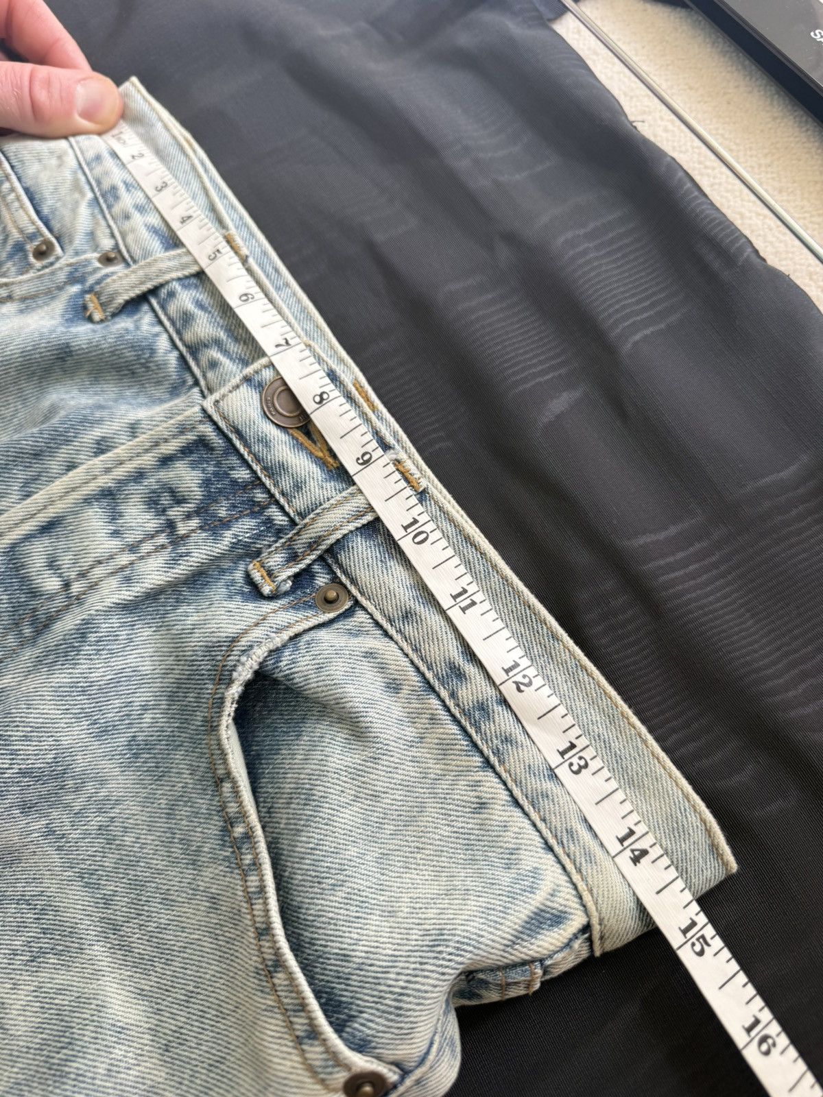 Saint Laurent Paris 1/1 SS16 Saint Laurent knee slit crash hedi jeans 28 sample Size US 28 / EU 44 - 3 Thumbnail