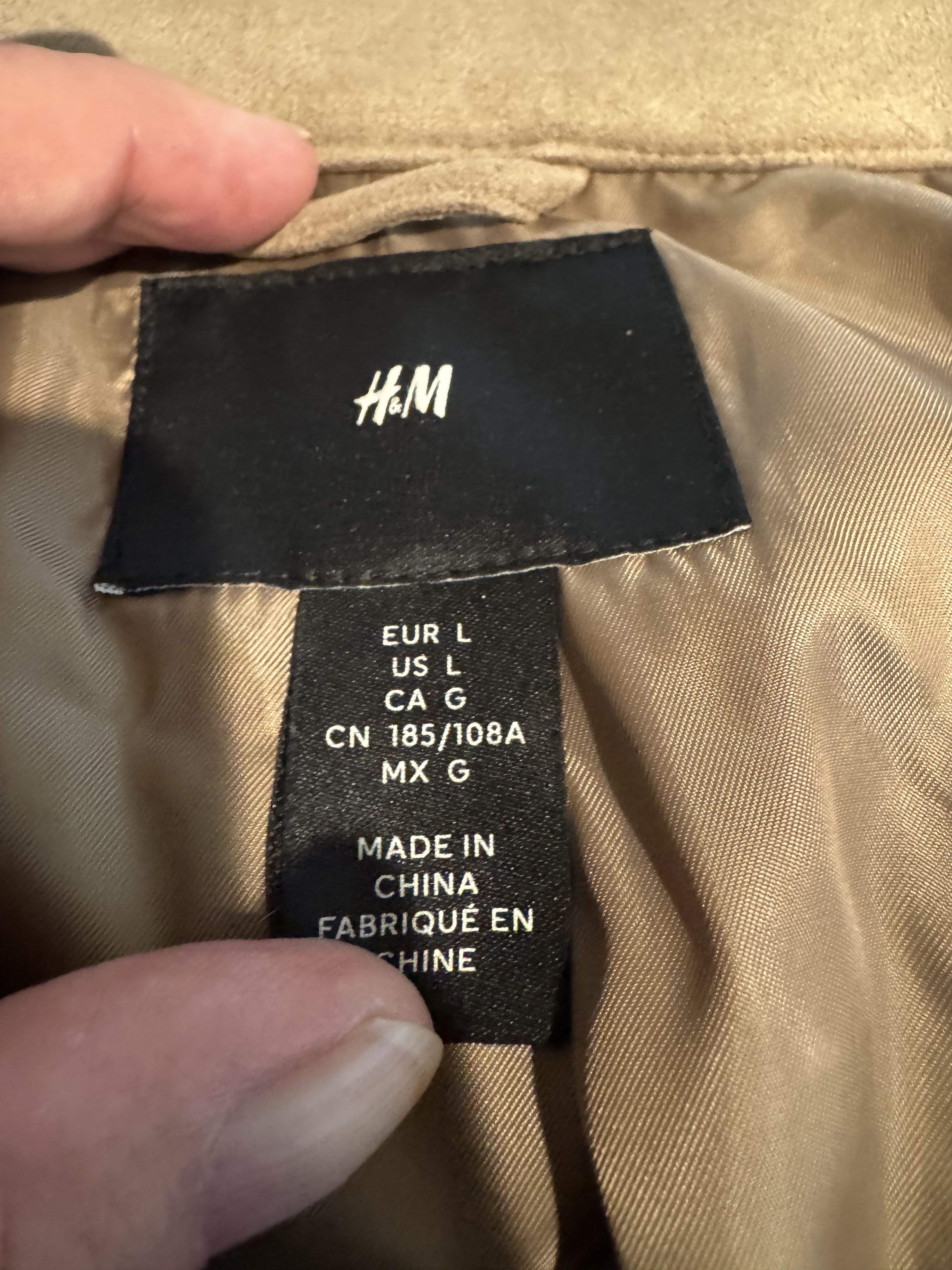 H&M H&M Faux Suede Camel Leather Jacket Size US L / EU 52-54 / 3 - 2 Thumbnail