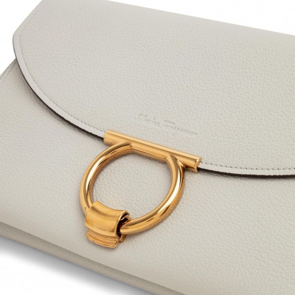 Salvatore Ferragamo o1s1rm1224 Size: OS / Margot Clutch in White Size ONE SIZE - 3 Thumbnail