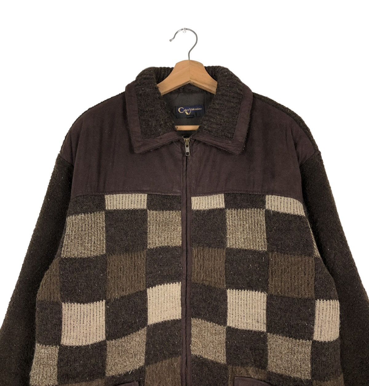Japanese Brand 🔥VINTAGE BOMBER CARDIGAN JACKET CARLO VALENTINO ISSEY MIYAKE Size US L / EU 52-54 / 3 - 3 Thumbnail