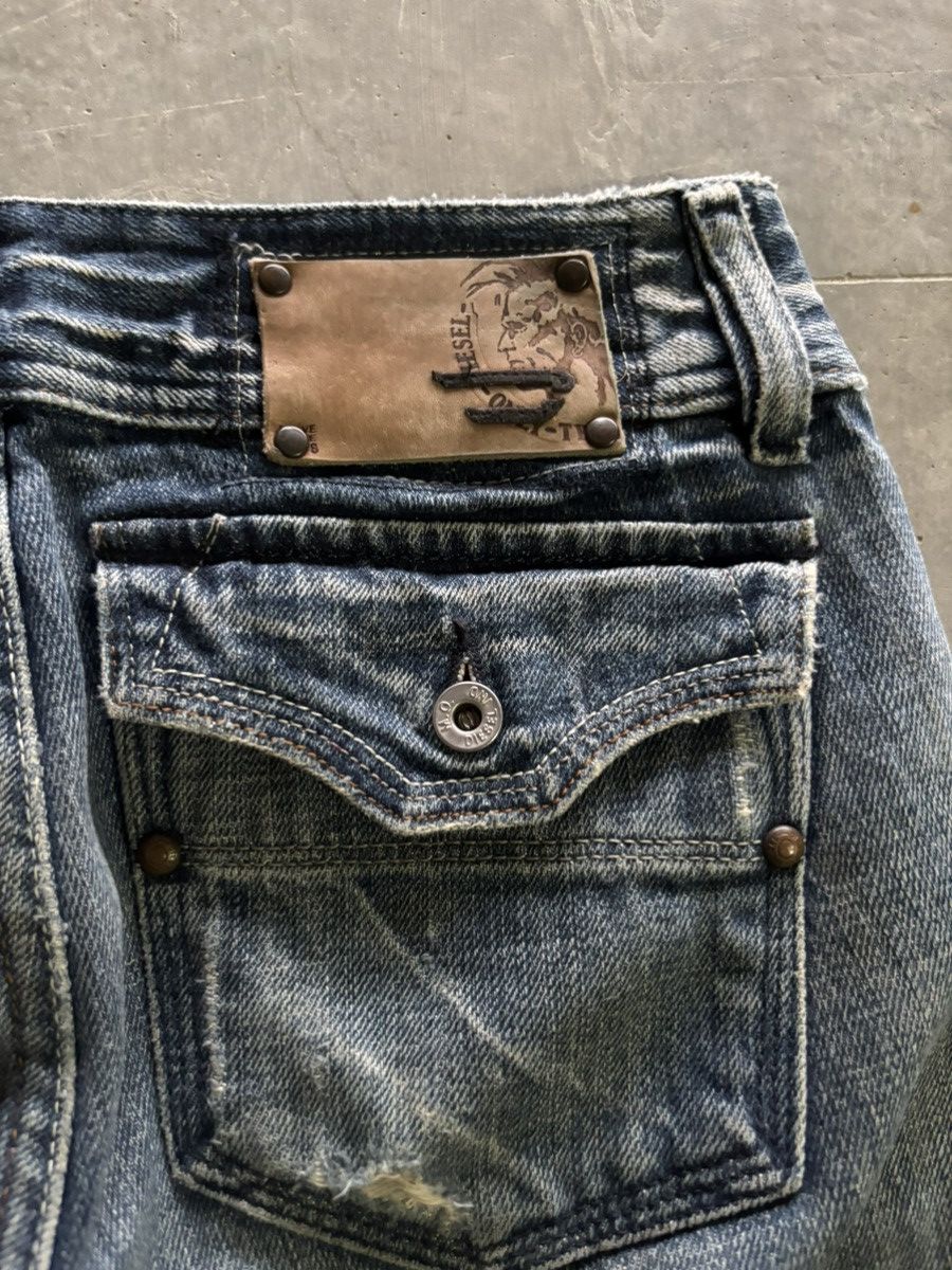 Diesel FLARE diesel jeans pleated leg style punk grunge inspired Size 28" / US 6 / IT 42 - 16 Thumbnail