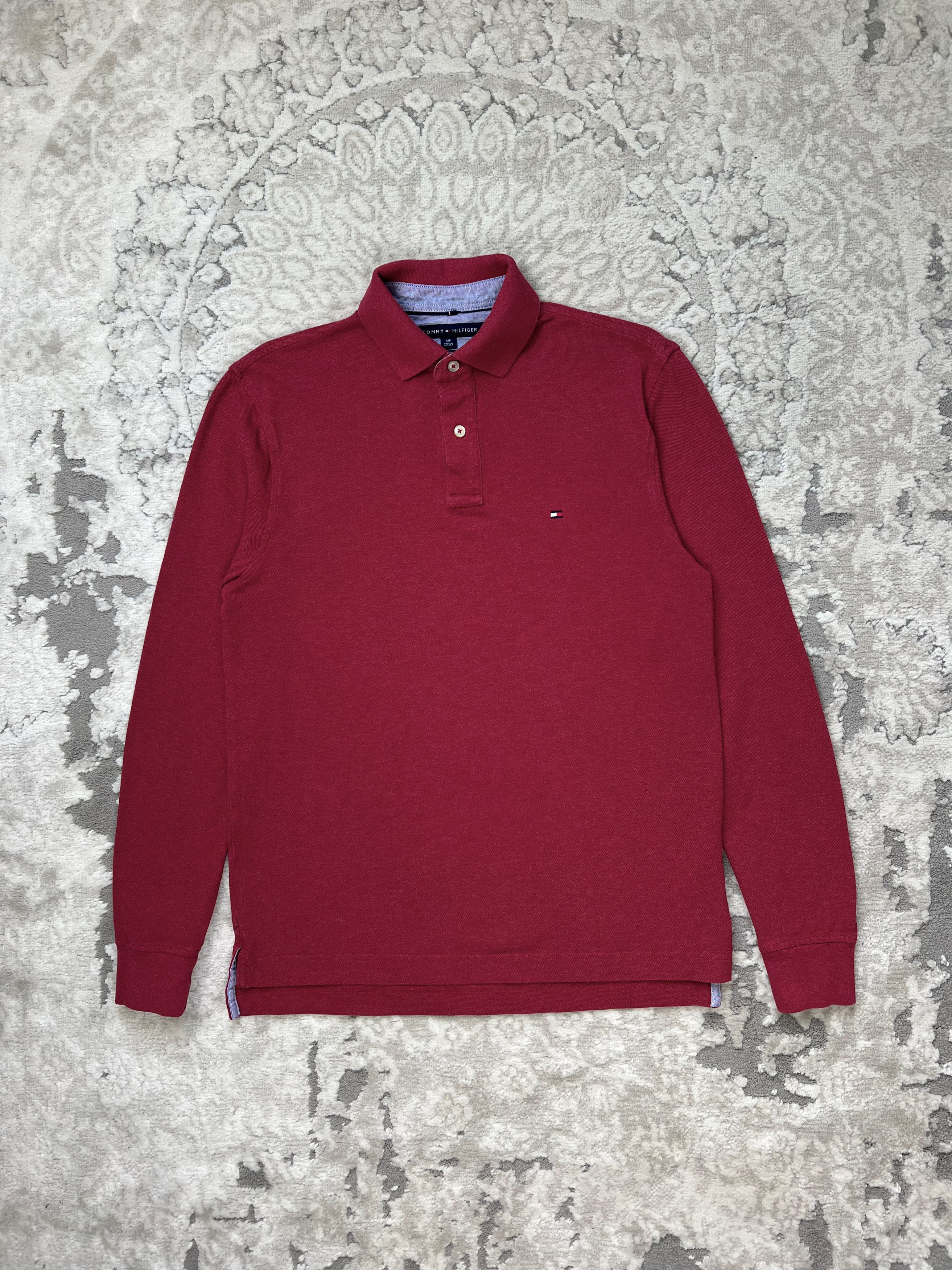 Tommy Hilfiger Tommy Hilfiger Burgundy Long Sleeve Polo Shirt Classic Fit S Size US S / EU 44-46 / 1 - 1 Thumbnail