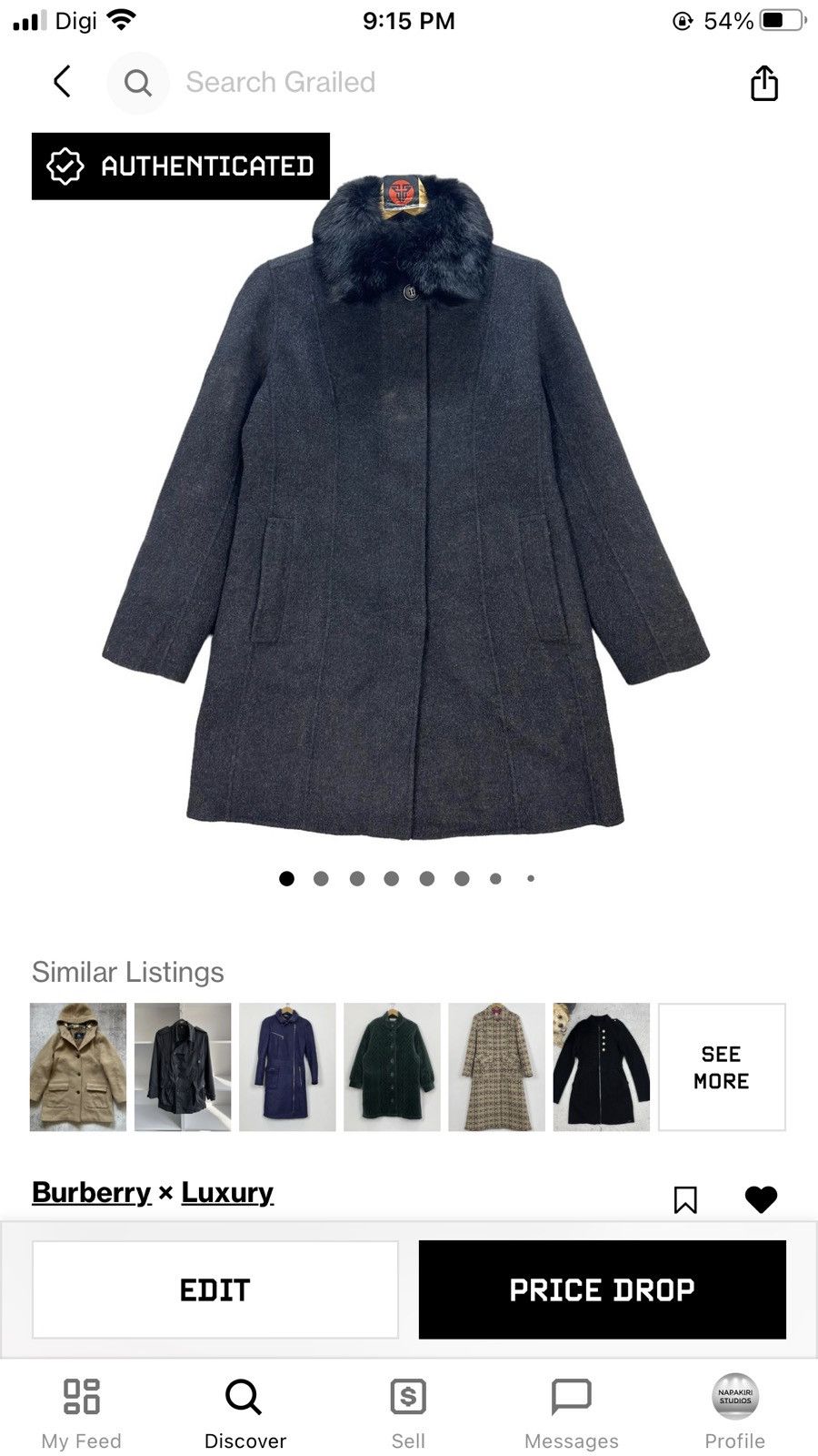 Burberry BURBERRY LONDON AW 2006 FUR NECK WOOL COAT #7666-162 Size S / US 4 / IT 40 - 19 Thumbnail