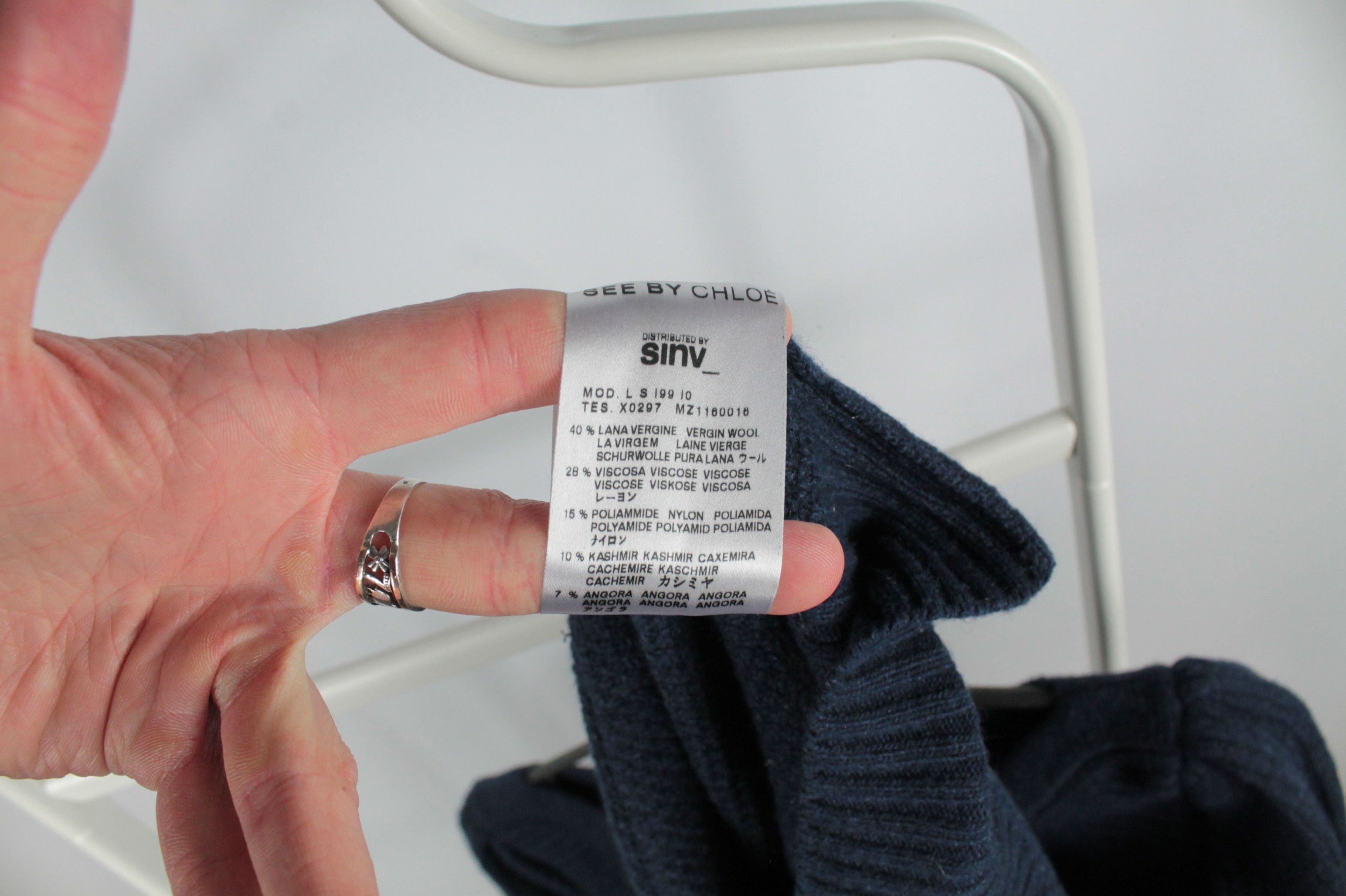 See by Chloe See by Chloe Blue Wool Pullover Sweater With Pocket Size S / US 4 / IT 40 - 7 Thumbnail