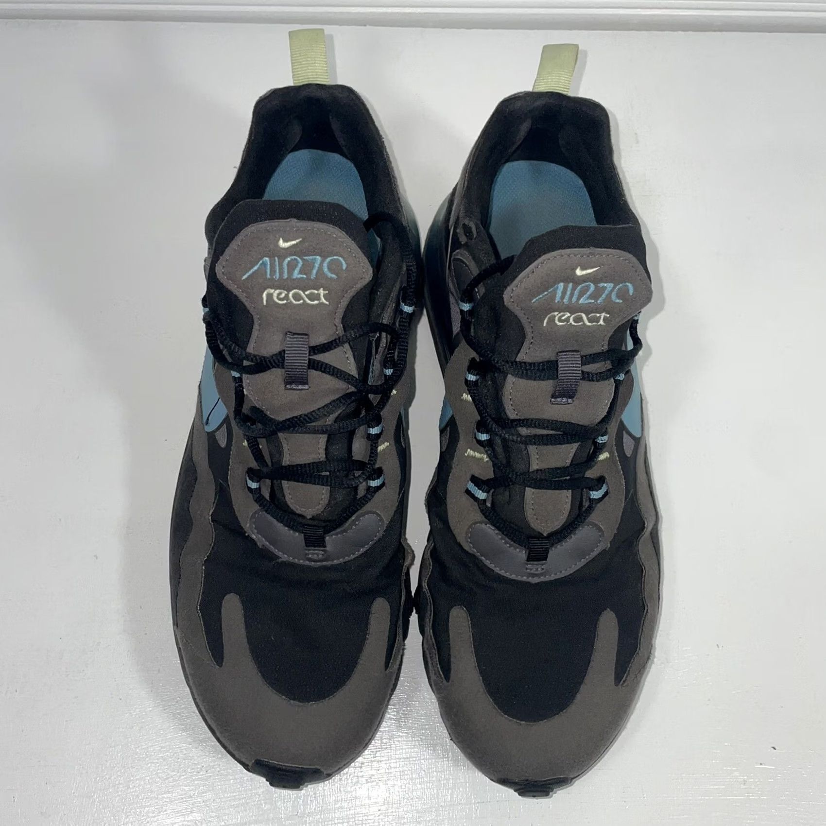 Nike Nike Sneaker Mens Black Air Max React C13866 Size Gray Blue Swoosh Size US 8 / EU 41 - 3 Thumbnail