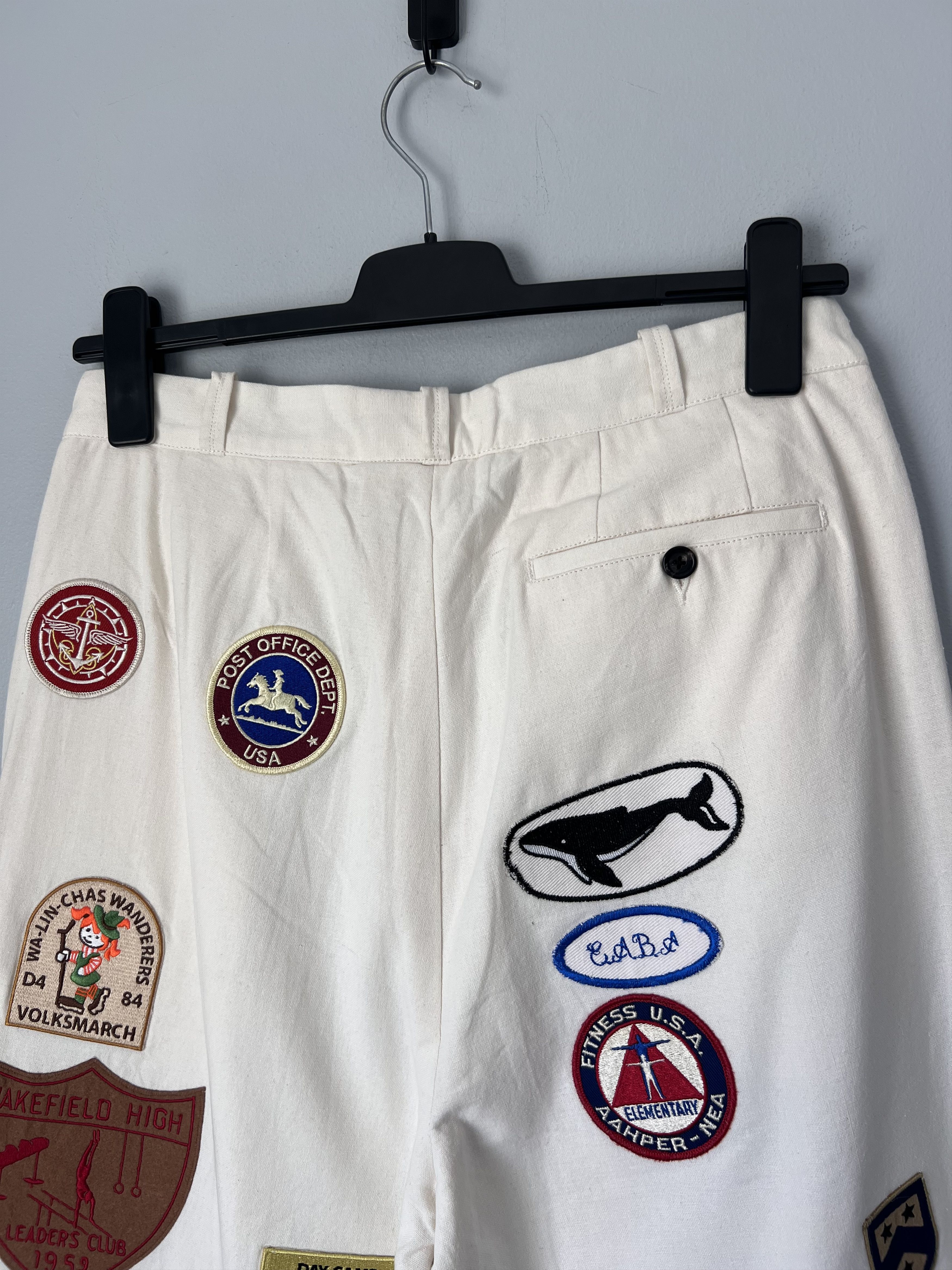 Bode Bode Cambridge Mcnab Trousers in White Size US 33 - 6 Thumbnail