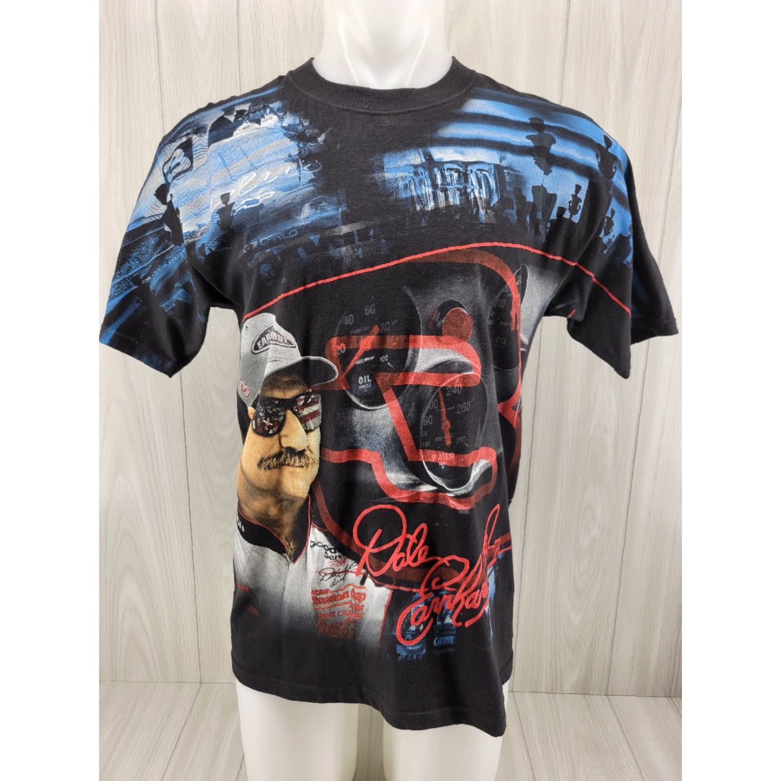 Chase Authentics VINTAGE Chase Authentics Dale Earnhardt All Over Print T Shirt Men's M Black Shirt Mens 90s NASCAR Size US M / EU 48-50 / 2 - 2 Thumbnail