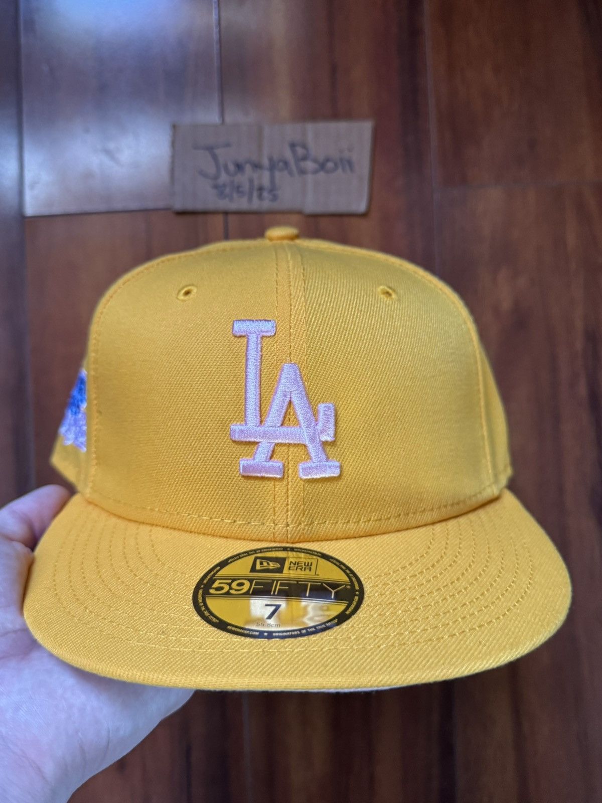 Hat Club Size 7 LA Dodgers 1998 World Series Pink Lemonade Fitted Size ONE SIZE - 2 Thumbnail