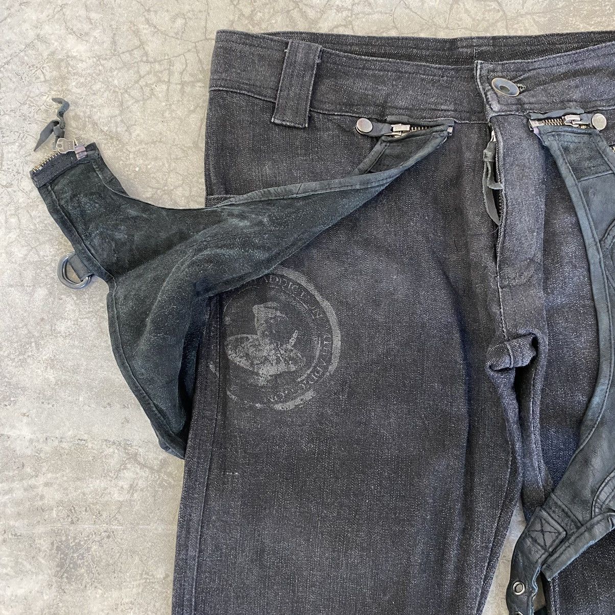 14th Addiction 14th Addiction Holster Hybrid Leather Slim Fit Black Jeans Size US 29 - 18 Thumbnail