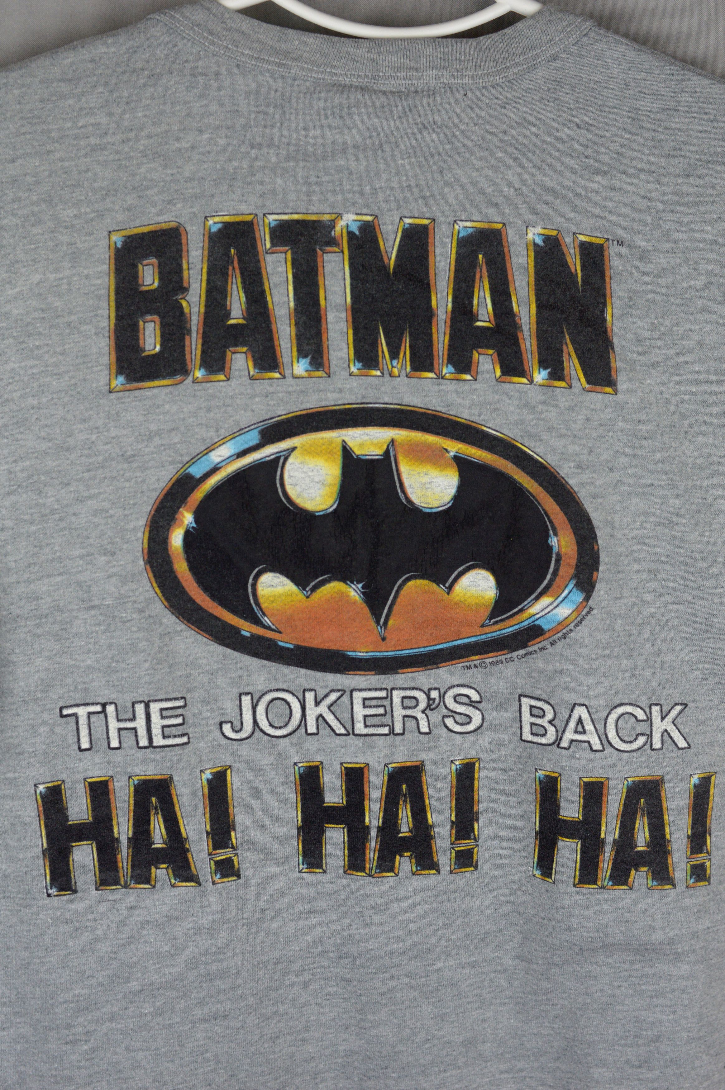 Vintage Vintage The Joker Batman The Jokers Back 1989 t shirt Size US L / EU 52-54 / 3 - 4 Thumbnail