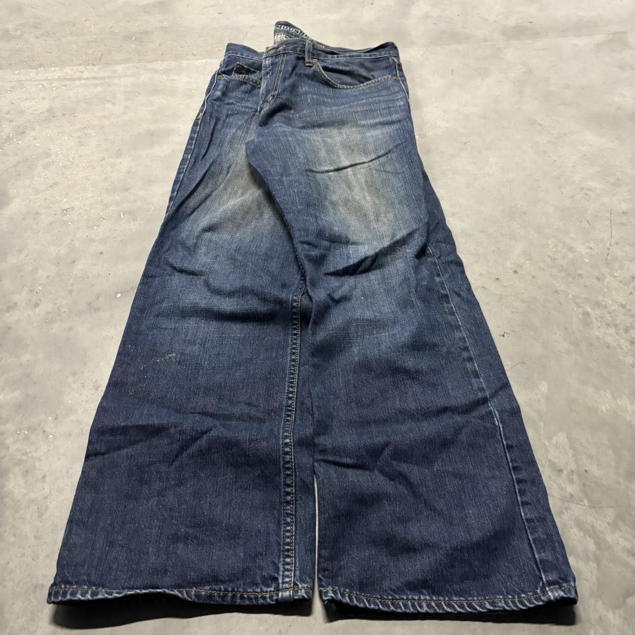 Japanese Brand × Vintage Crazy Vintage Y2K/2000s Grunge Dark Wash Bootcut Denim Jeans! Size US 34 / EU 50 - 3 Thumbnail