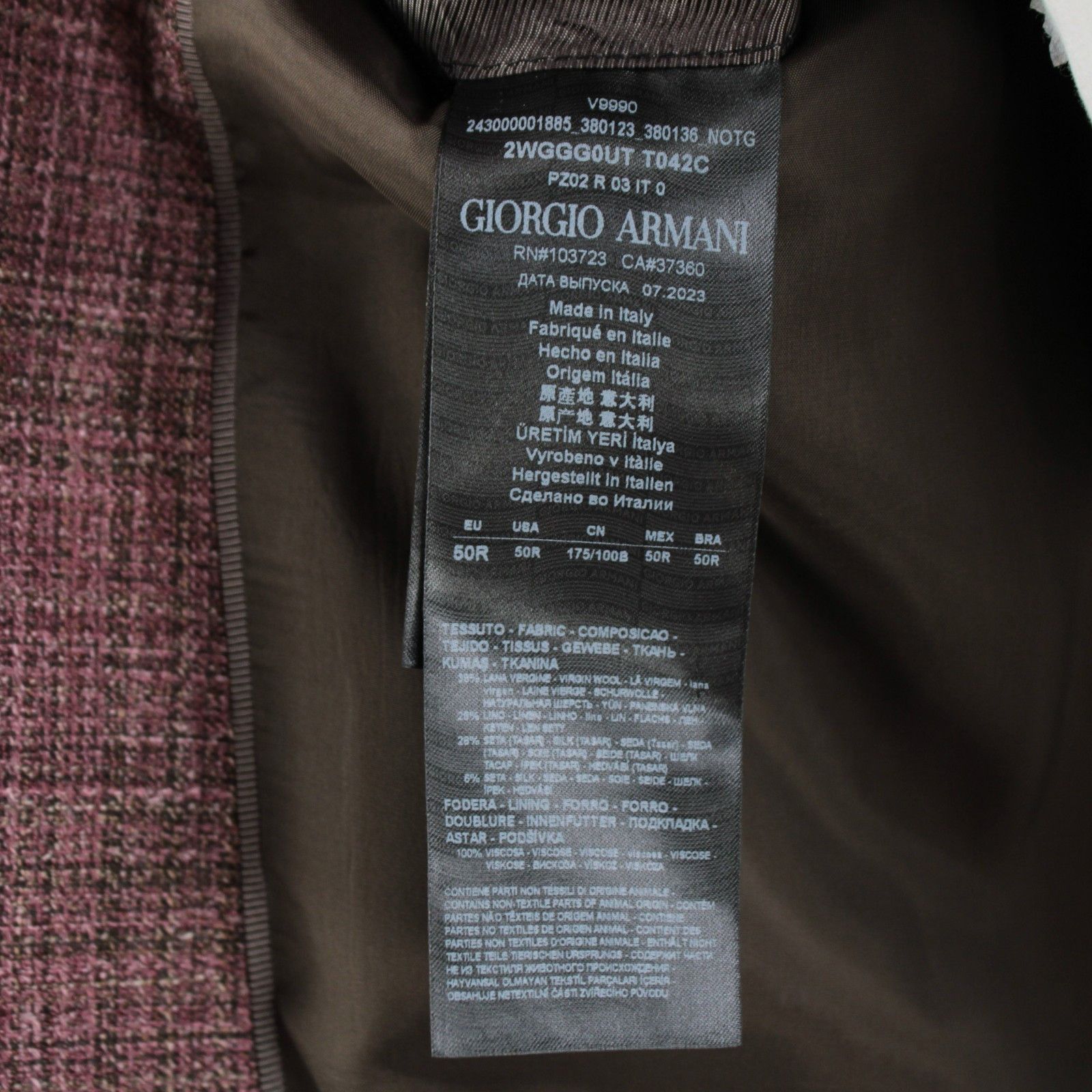 Giorgio Armani Giorgio Armani Sport Coat Size 40 Regular US in Purple Size 40R - 8 Thumbnail