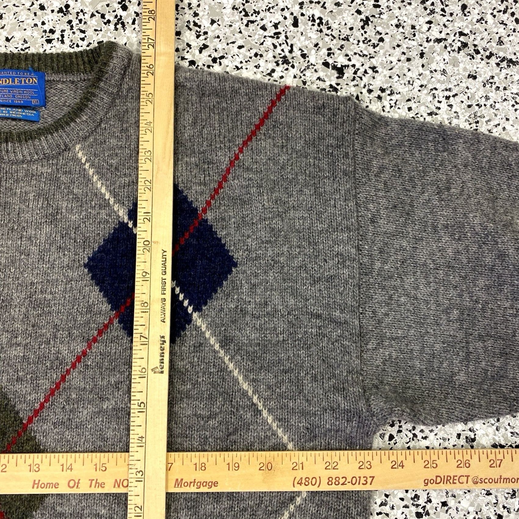 Pendleton Pendleton Sweater Crewneck XL Argyle Pattern Multicolor Wool Pullover Men’s XL Size Regular Geometric Pattern Size US XL / EU 56 / 4 - 3 Thumbnail