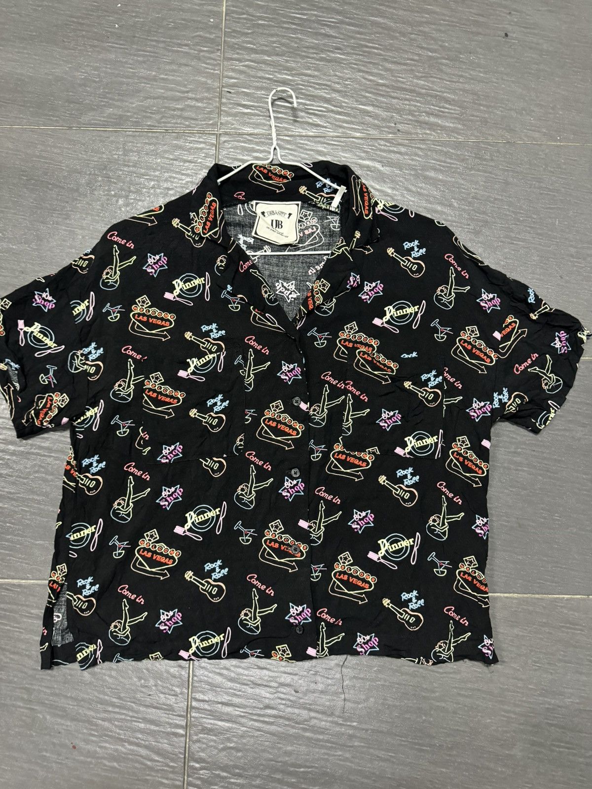 image of Urbanity Rayon Shirt in Black, Men's (Size Large)