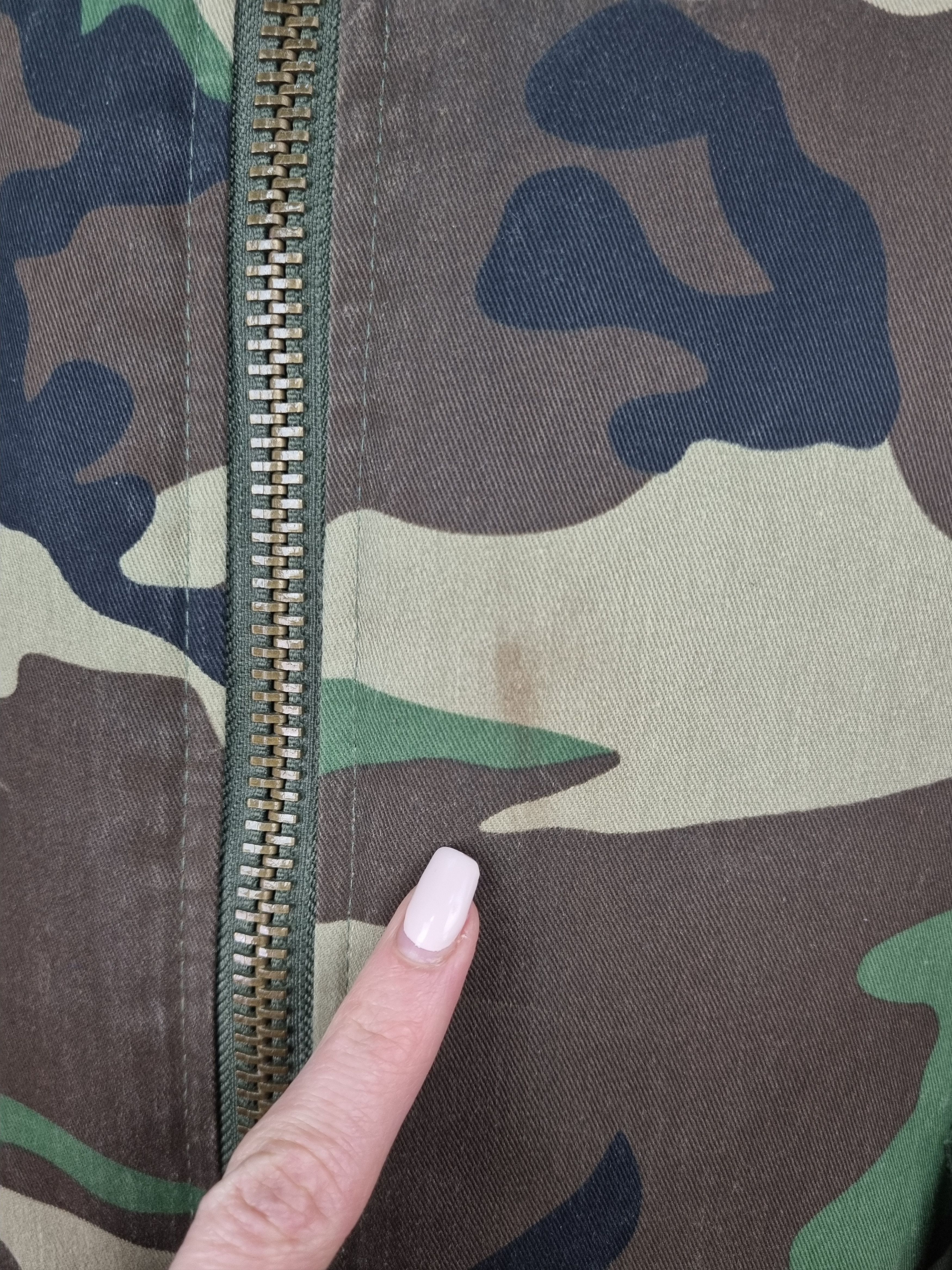 Vintage 2 Side Bomber Jacket Military Camo RAF SIMONS style Size US XL / EU 56 / 4 - 15 Thumbnail