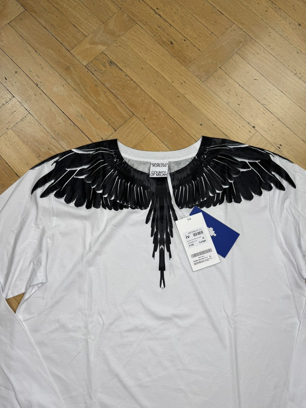 Marcelo Burlon MARCELO BURLON WING LONG-SLEEVE WHITE BLACK Size US XL / EU 56 / 4 - 3 Thumbnail