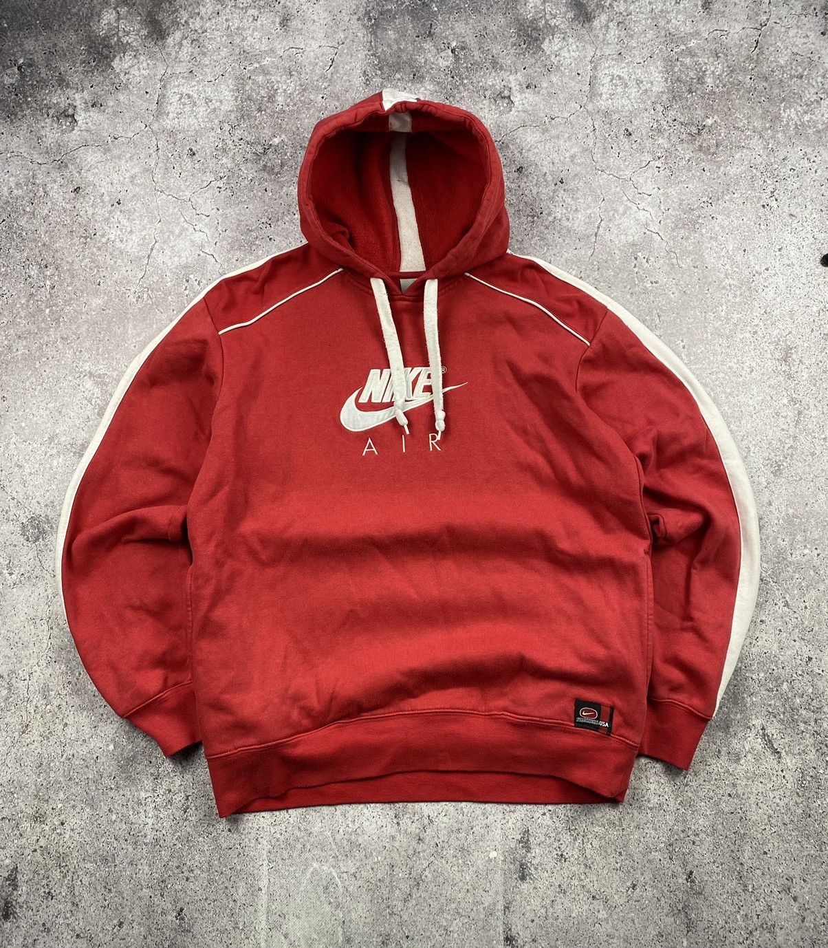 Nike × Vintage Vintage Y2K Nike Big Logo Stripe Hoodie Size US L / EU 52-54 / 3 - 1 Thumbnail
