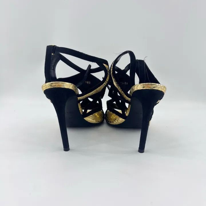 Louis Vuitton Louis Vuitton Black Patent Leather Heels -2508 Size US 5 / IT 35 - 3 Thumbnail