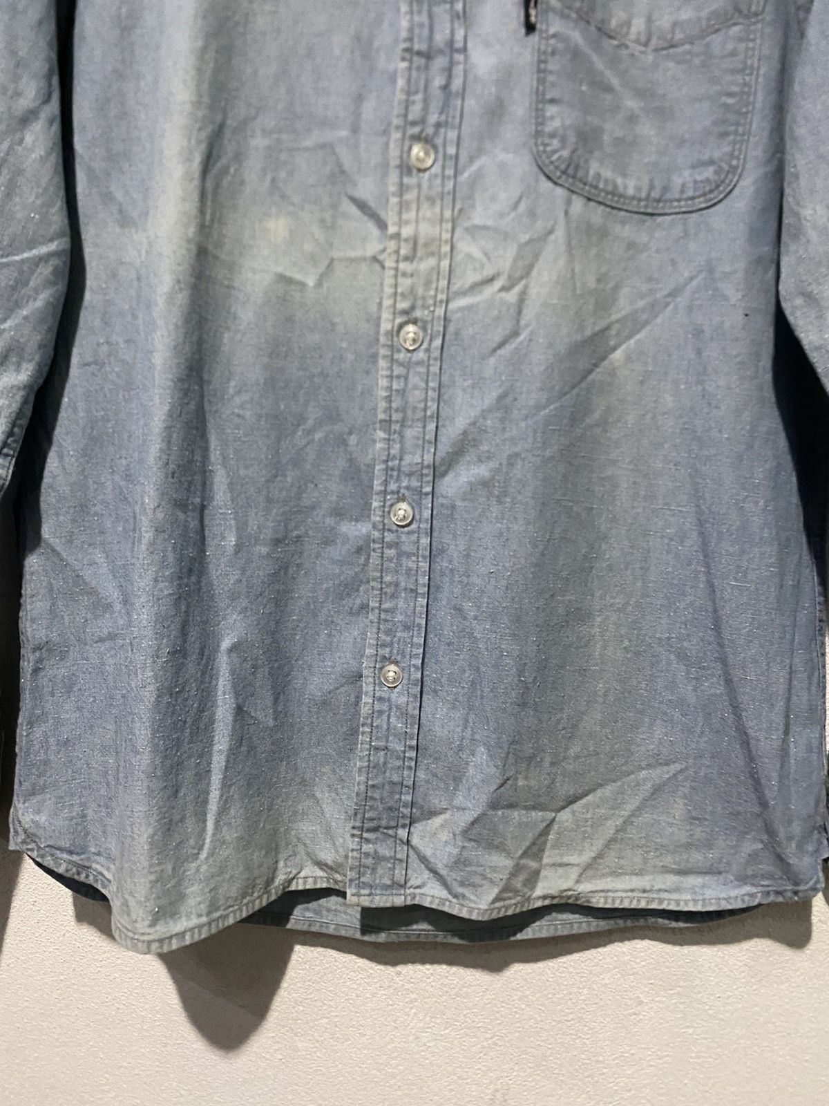 Blue Blue Japan × Japanese Brand Blue Blue Long Sleeve Shirt Button Up Size US M / EU 48-50 / 2 - 4 Thumbnail